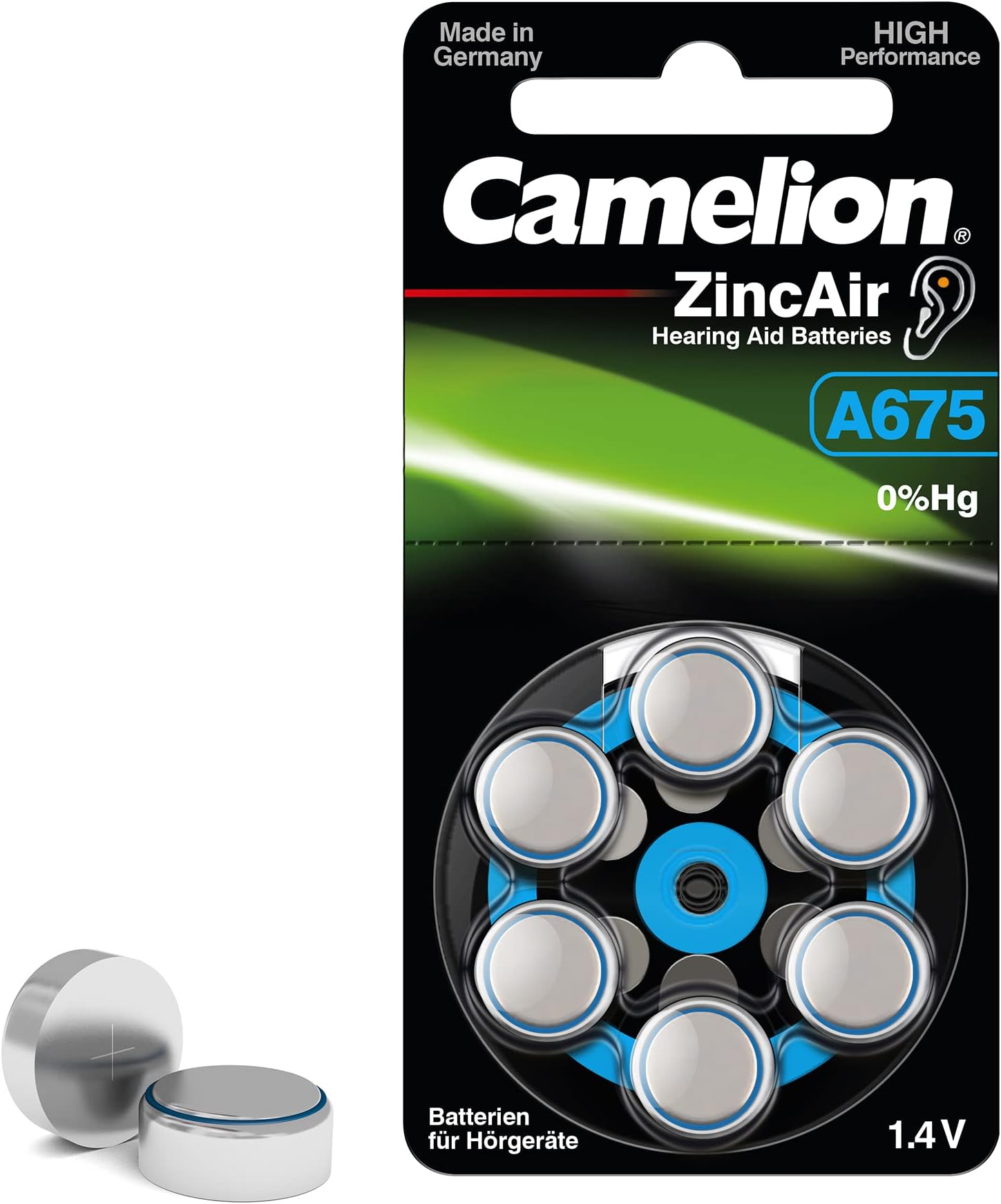 Camelion 15056675 A675 Battery - Multicolour (Pack of 6)