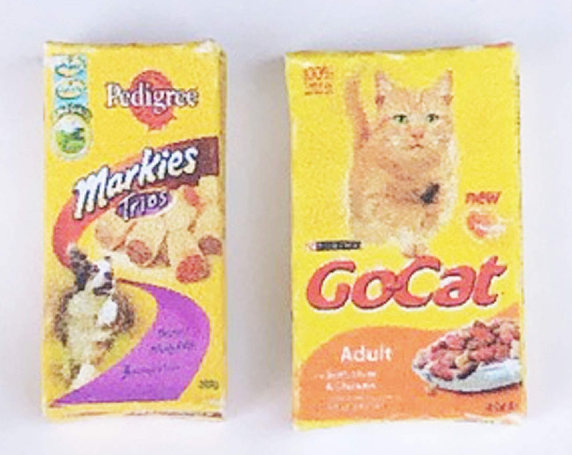 Tumdee Miniatures Dolls House Pet Accessory 2 Pet Food Packets
