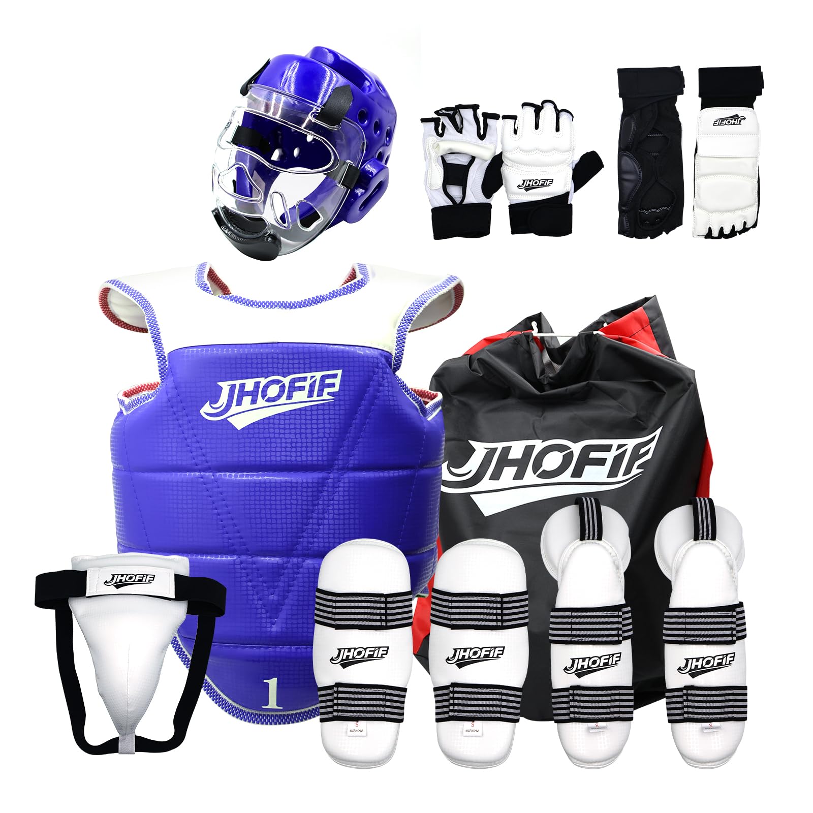 Sparring Gear 13PCS Set for Adult &amp; Youth - Taekwondo Sparring Gear with Boxing Gloves, Headgear, Chest Guard, Boxing Equipment for Karate, Kickboxing, MMA Training &amp; Competition