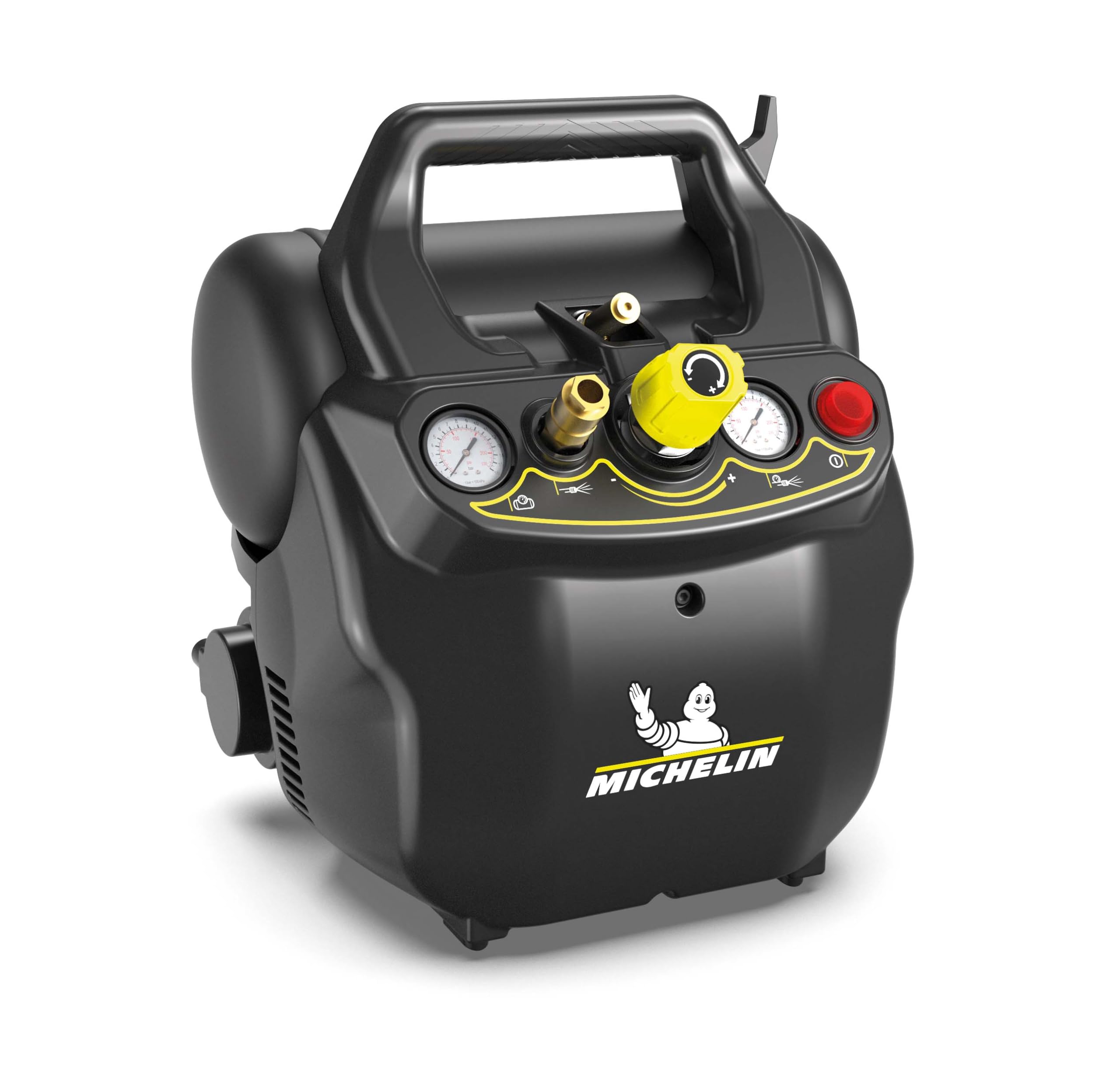 MICHELIN, Compressore d’Aria Portatile MX POP AIR 6-1,5, Serbatoio 6 Litri, Motore da 1,5 hp, Pressione Massima 8 bar, Portata d’Aria 180 l/min