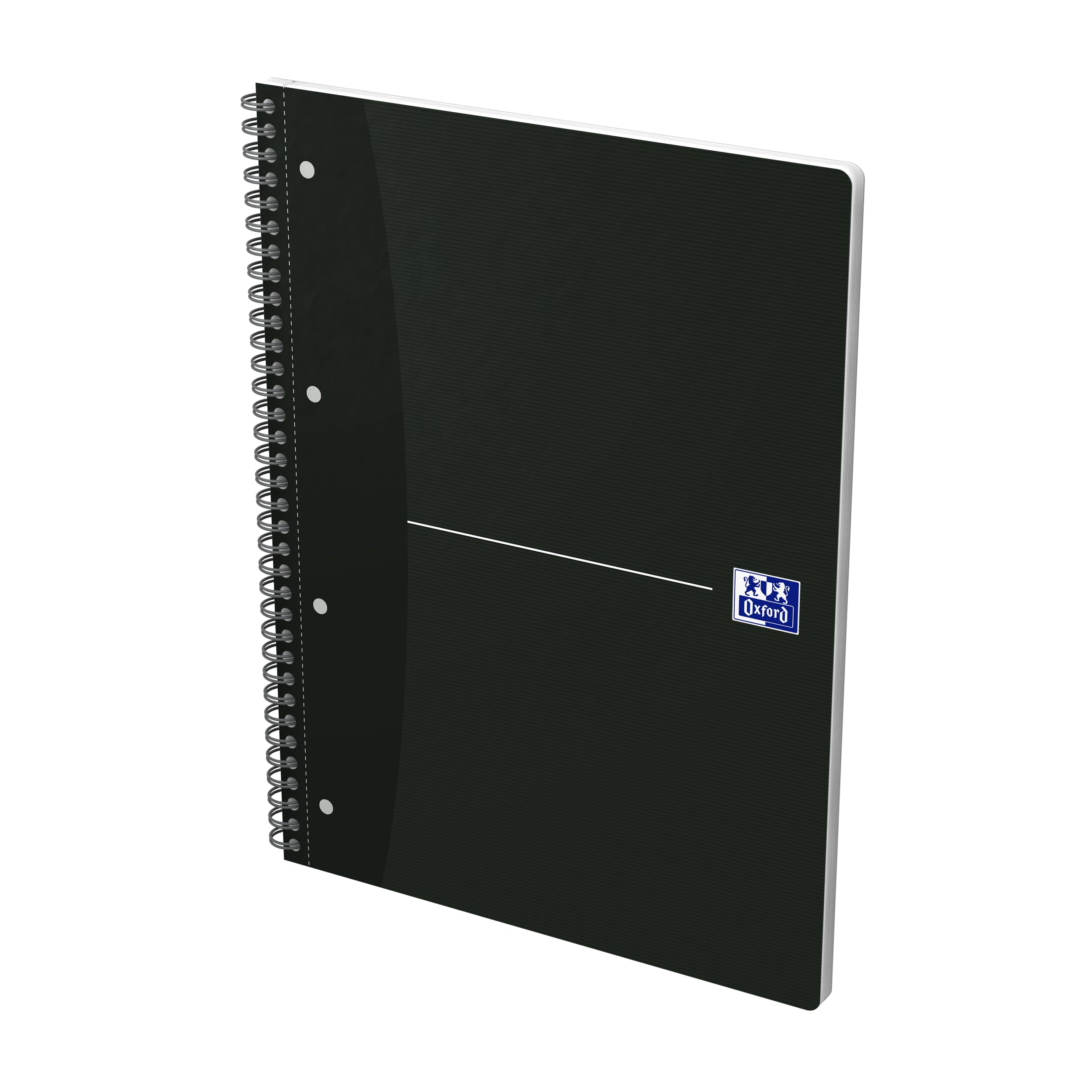 Oxford Collegeblock A4, kariert mit Rand 140 Seiten, smart black/schwarz, 5 Stück