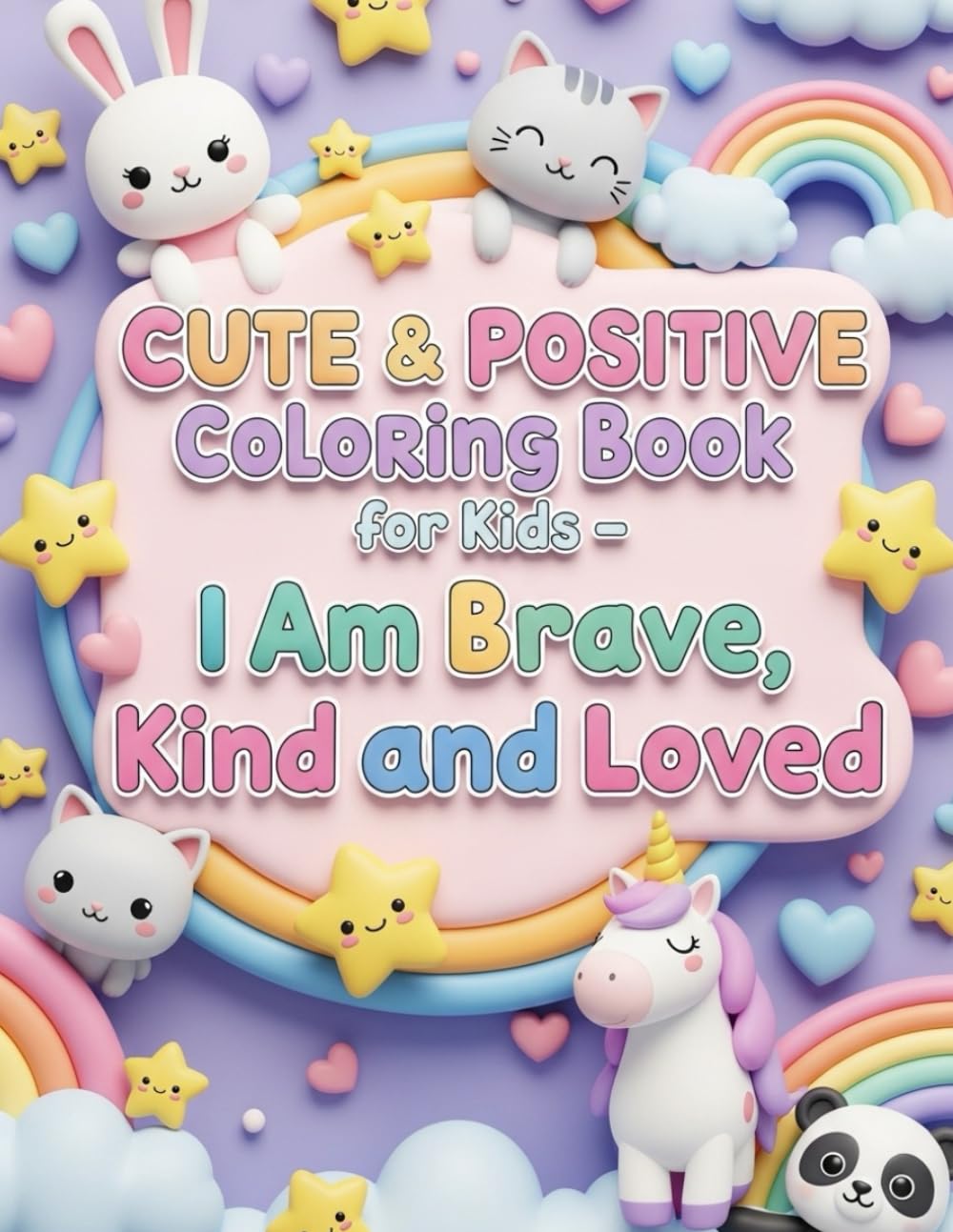 Cute & Positive Coloring Book for Kids – I Am Brave, Kind and Loved: Build confidence, kindness, and joy through creativity!