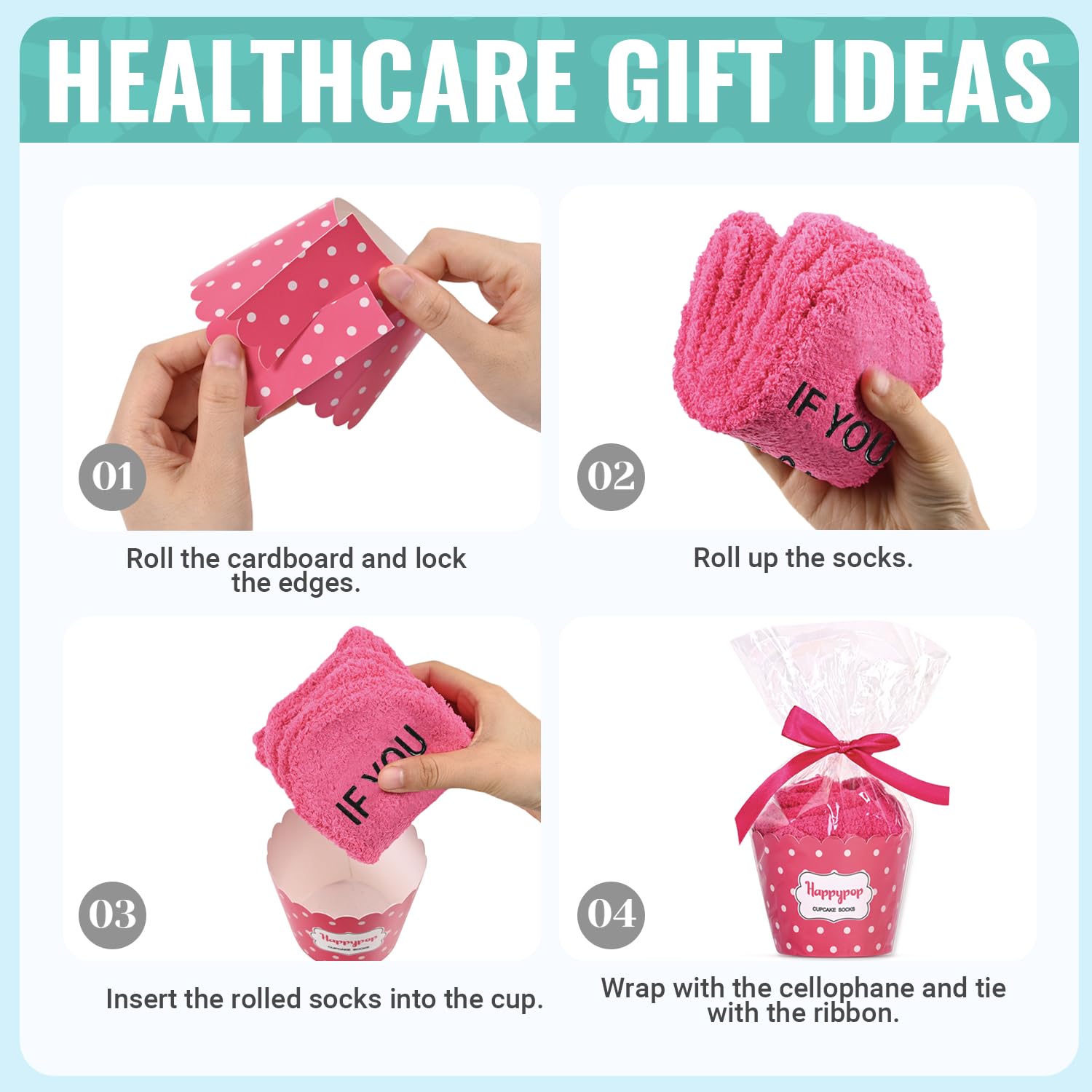 HAPPYPOP Nurse Vet Tech Gifts - Nurse Gifts for Women Female, Vet Tech Week Gift Socks