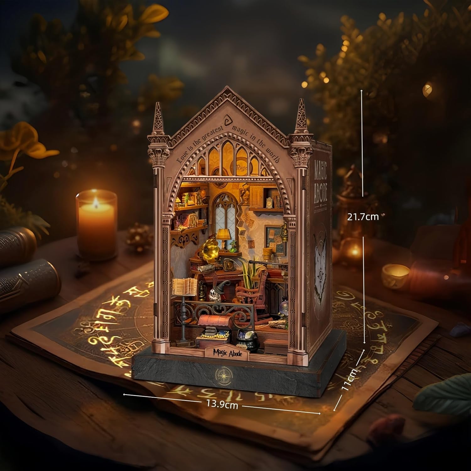 Magic Abode Book Nook DIY Craft Kit – Gothic Wizard Study Miniature Diorama, Handmade Model Art Craft Kit for Adults