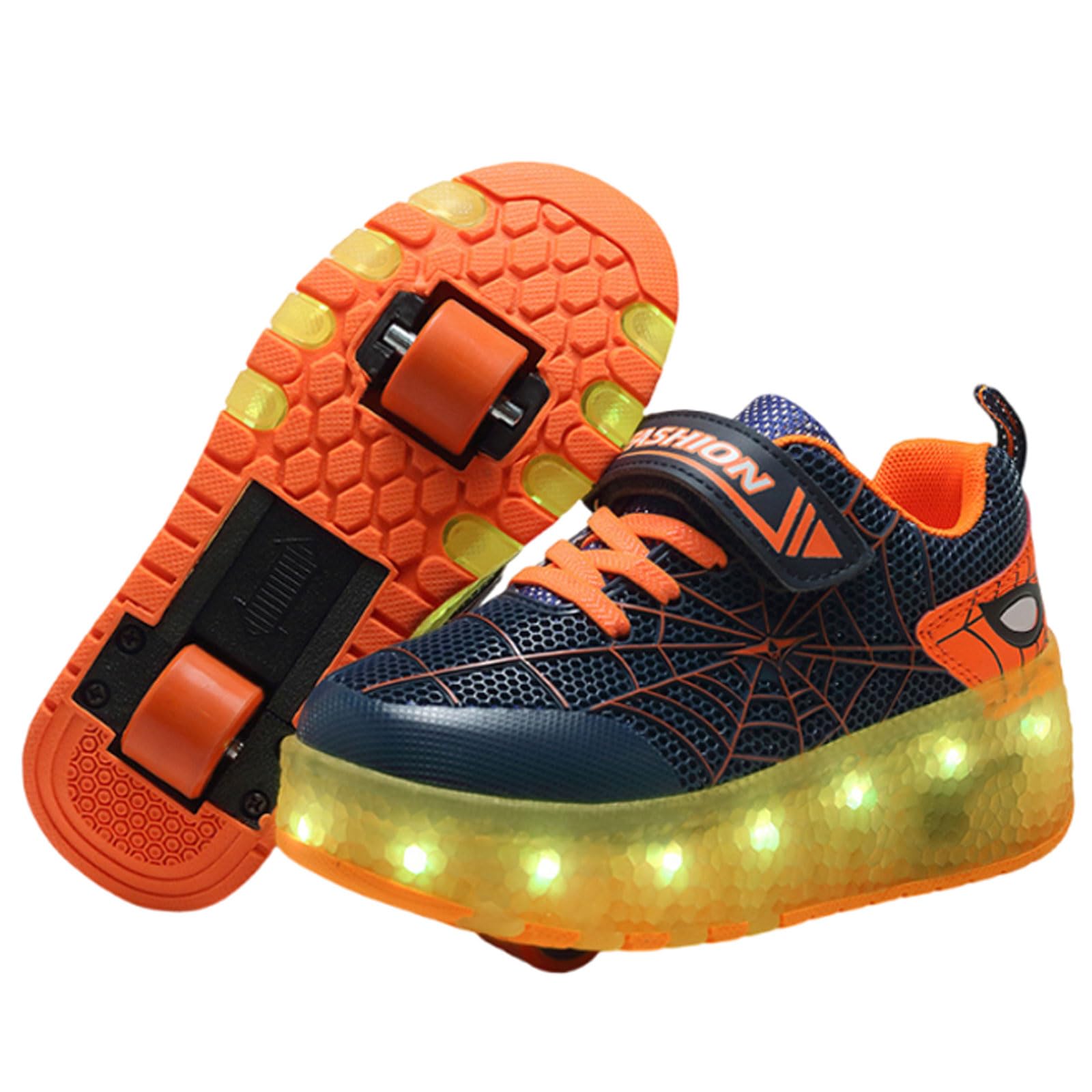 Zapatillas Deportivas con Ruedas para niños,Zapatillas con Ruedas,Zapatos con Ruedas y LED Luces para Niña,Recargables,Retráctil,para Regalos navideños creativos para niños