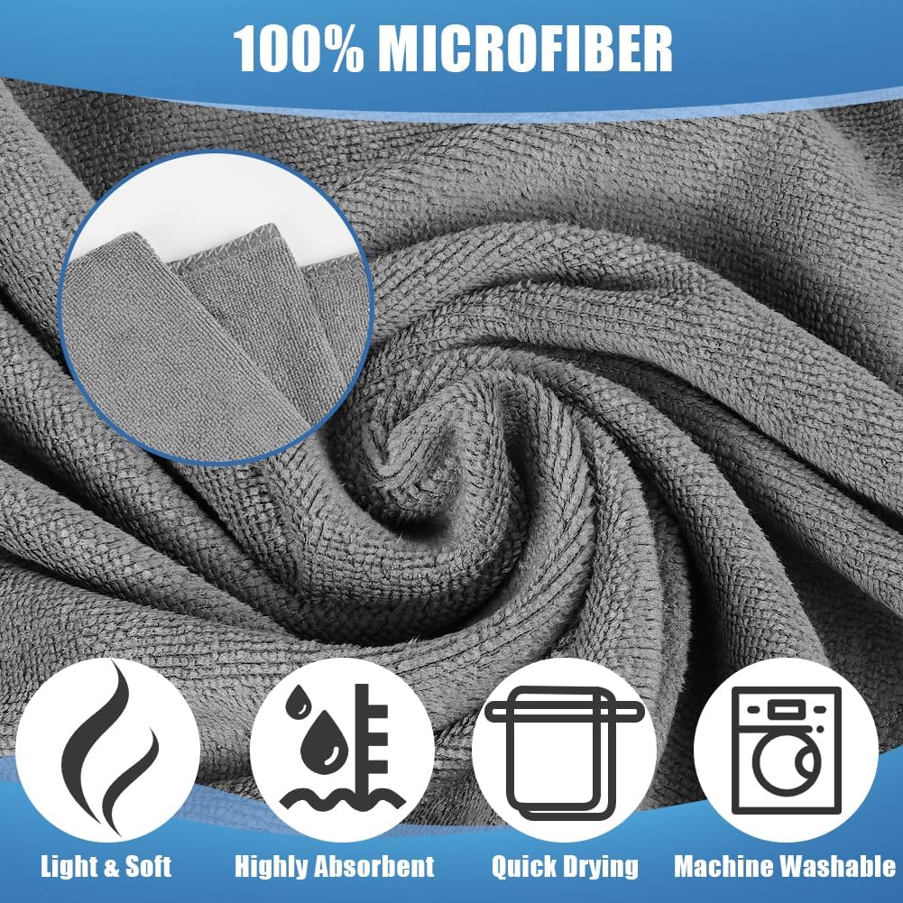 HAGOT 3 Pack Asciugamano Sportivo in Microfibra, Super Assorbente e Traspirante, Leggero, ad Asciugatura Rapida, per Yoga, Campeggio, Palestra, Fitness, 75 cm x 35 cm