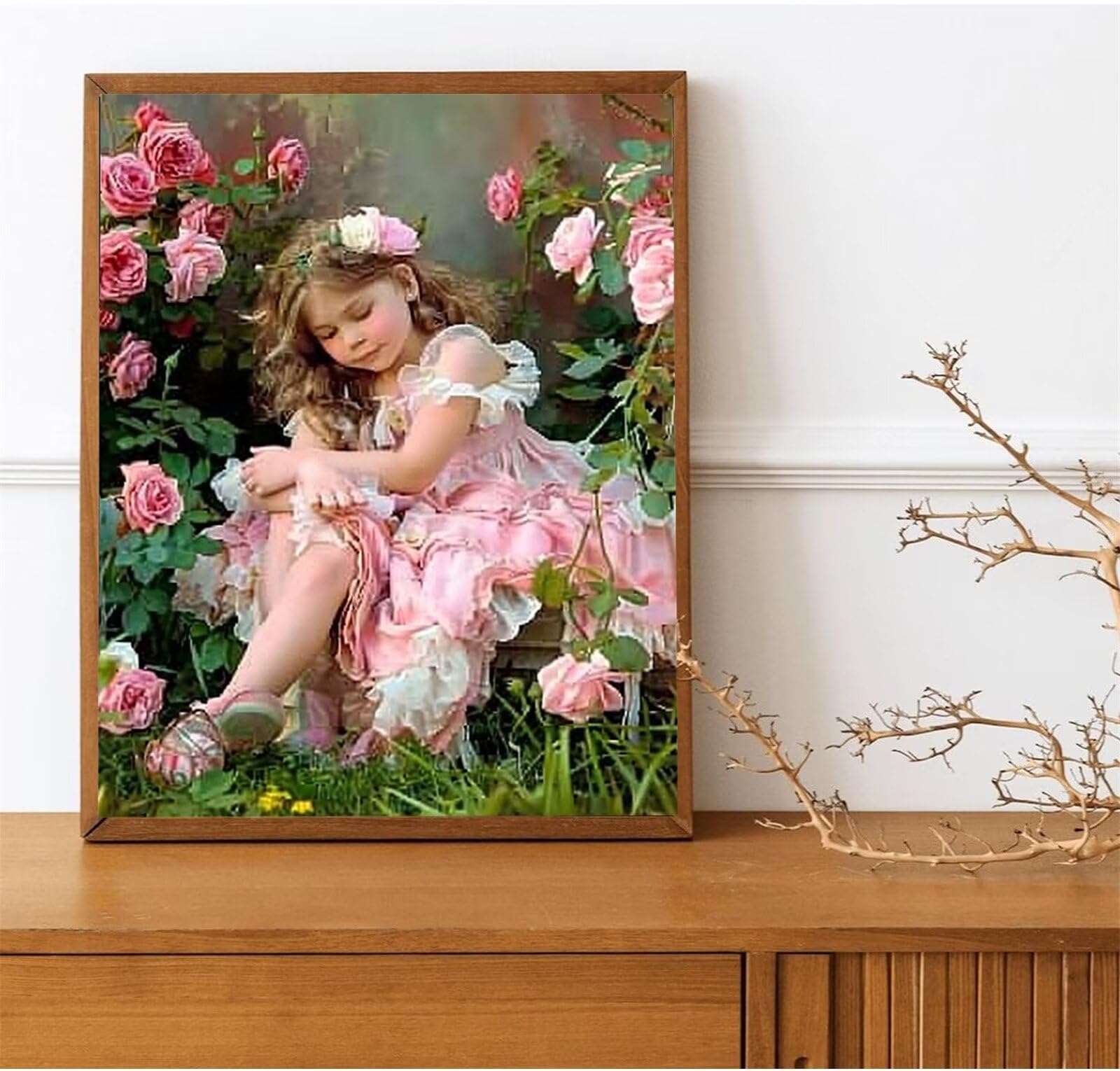 Peepezo Malen Nach Zahlen für Kinder, Erwachsene und Anfänger, DIY Mädchen Malen Nach Zahlen für Mädchen und Jungen, Rosa Zentimeter, Ohne Rahmen - Kinder ab 6 Jahren 60x80cm (mit Rahmen)