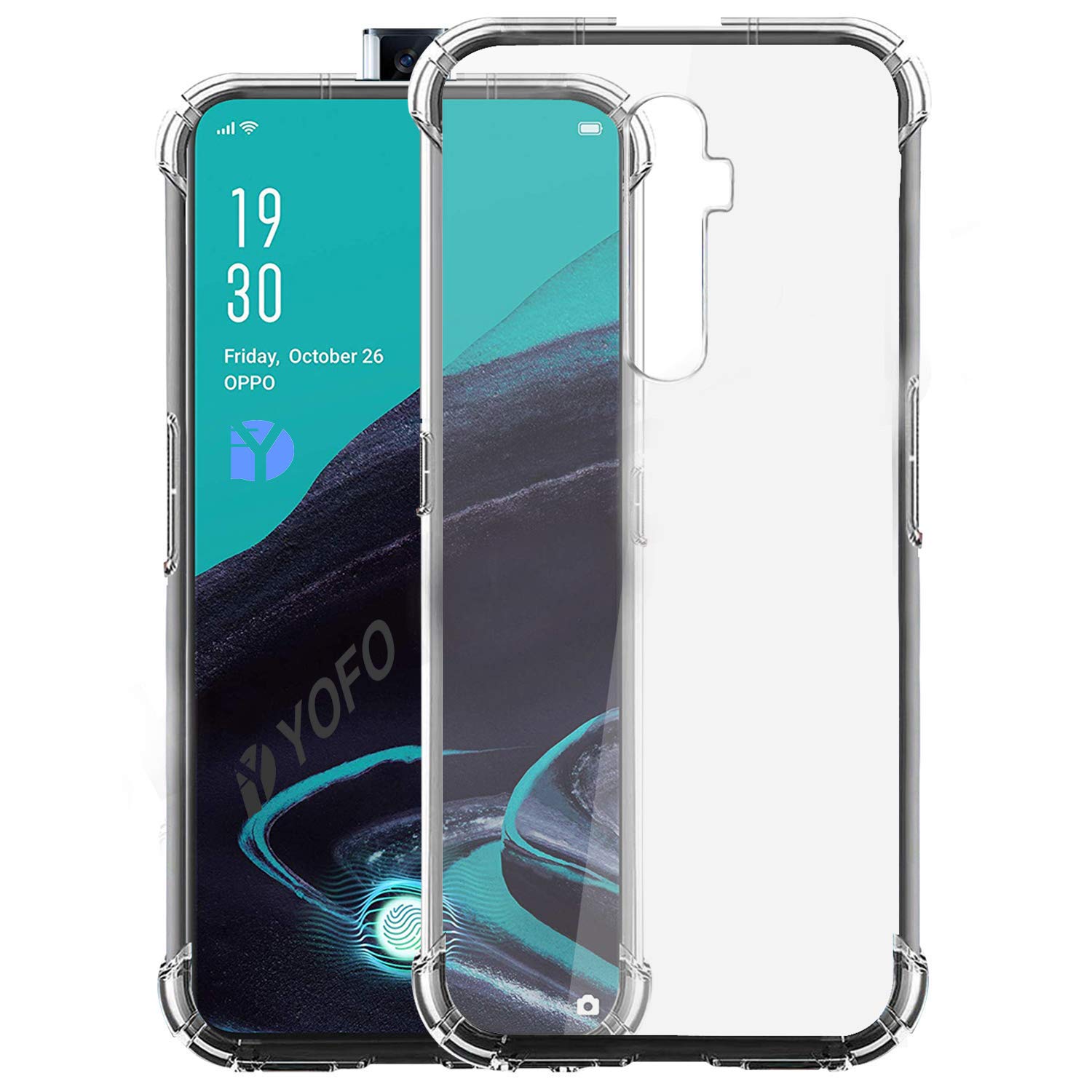 YOFO Rubber Shockproof Soft Transparent Back Cover for Oppo Reno 2Z / 2Z-F - (Transparent) Full Protection Case (B083Y28GQR) Amazon Price History, Amazon Price Tracker