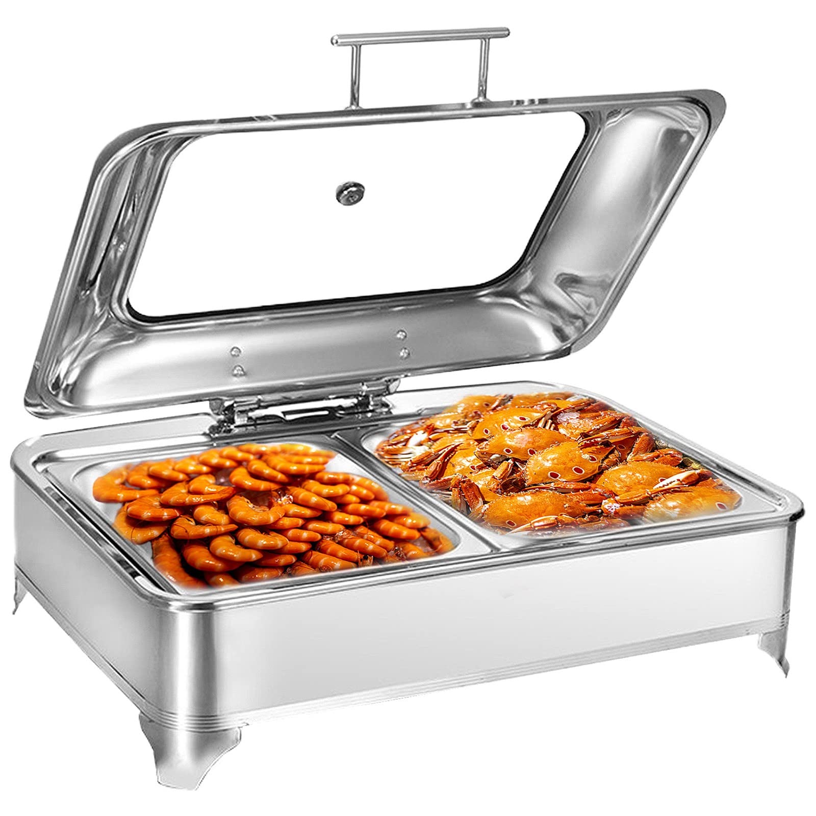 Chauffe-aliments de buffet haut de gamme en acier inoxydable ajustable