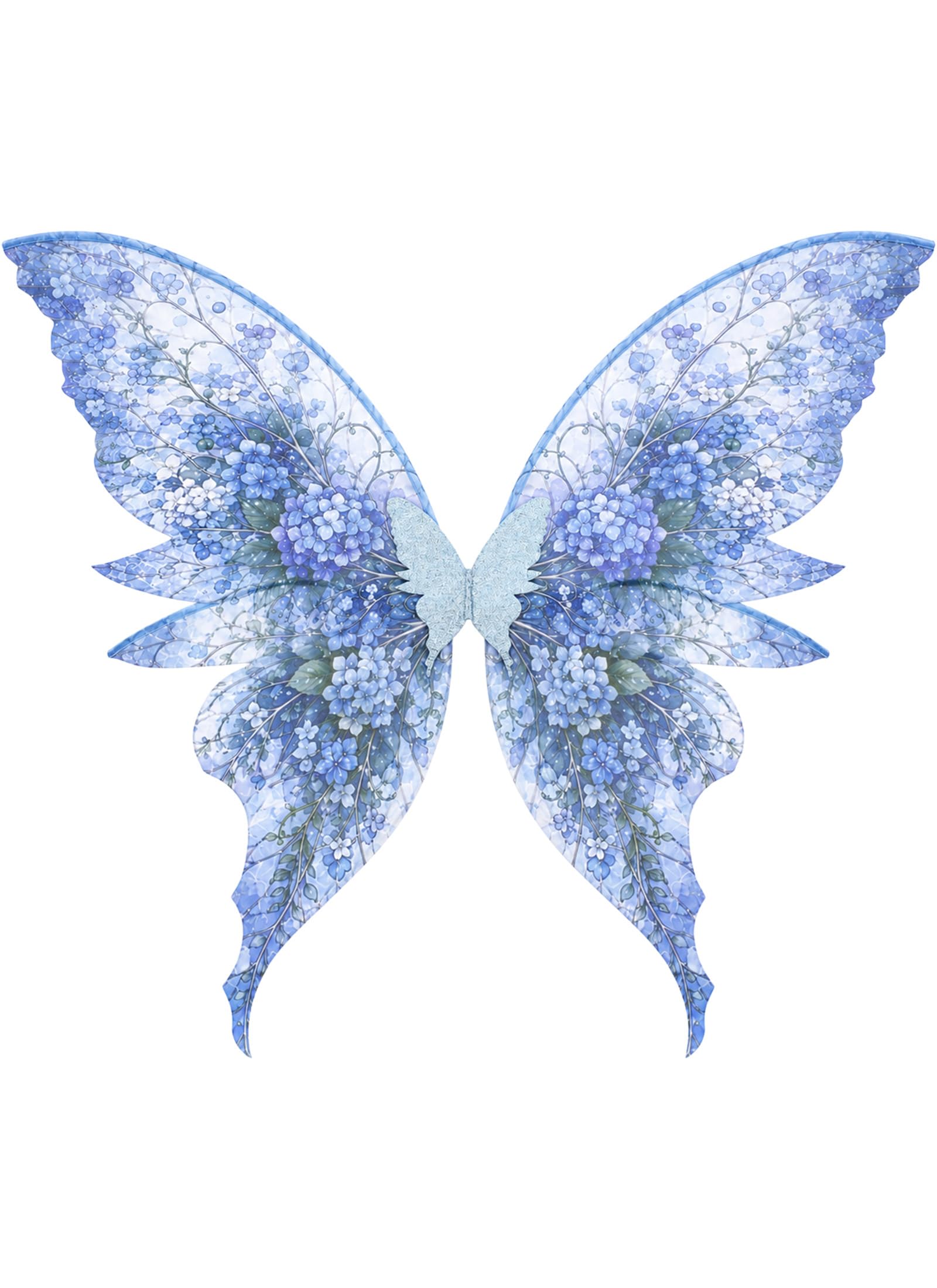 ETOFETE Fairy Wings Adult Butterfly Costume Halloween Fancy Dress, Blue