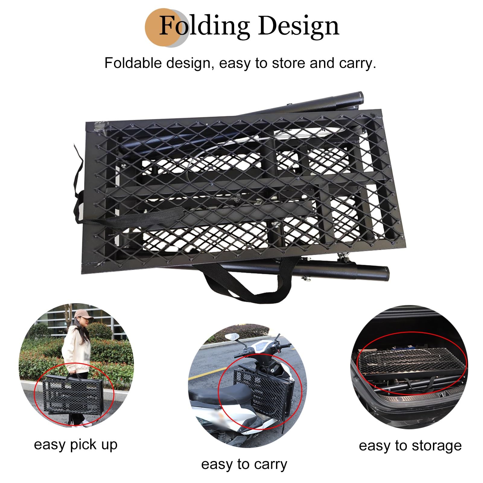 Plataforma de andamio Ajustable con trampilla, Plataforma Plegable de Acero al Carbono, Escalera de Trabajo portátil con asa, andamio Antideslizante de Altura Ajustable para escaleras, conju