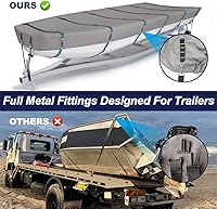 Vista 3 de Jon Boat de grado marino 900D, resistente a la decoloración y al desgarro, resistente al agua y protección UV, con correas de hebilla de metal