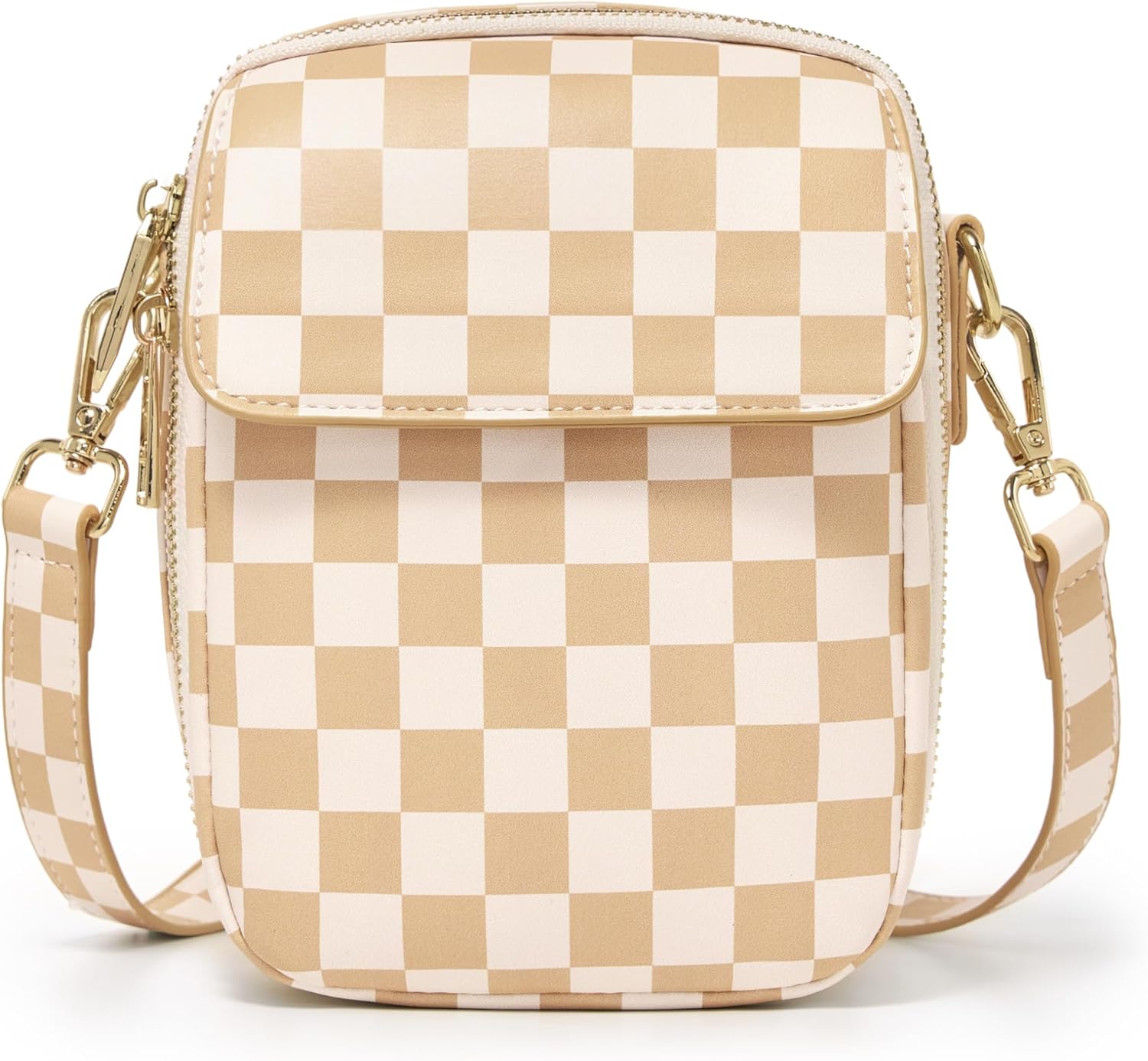 Yarnic Small Crossbody Bag, Vegan Leather Cell Phone Purse for Women, Vintage Wallet Bag with Card Slots