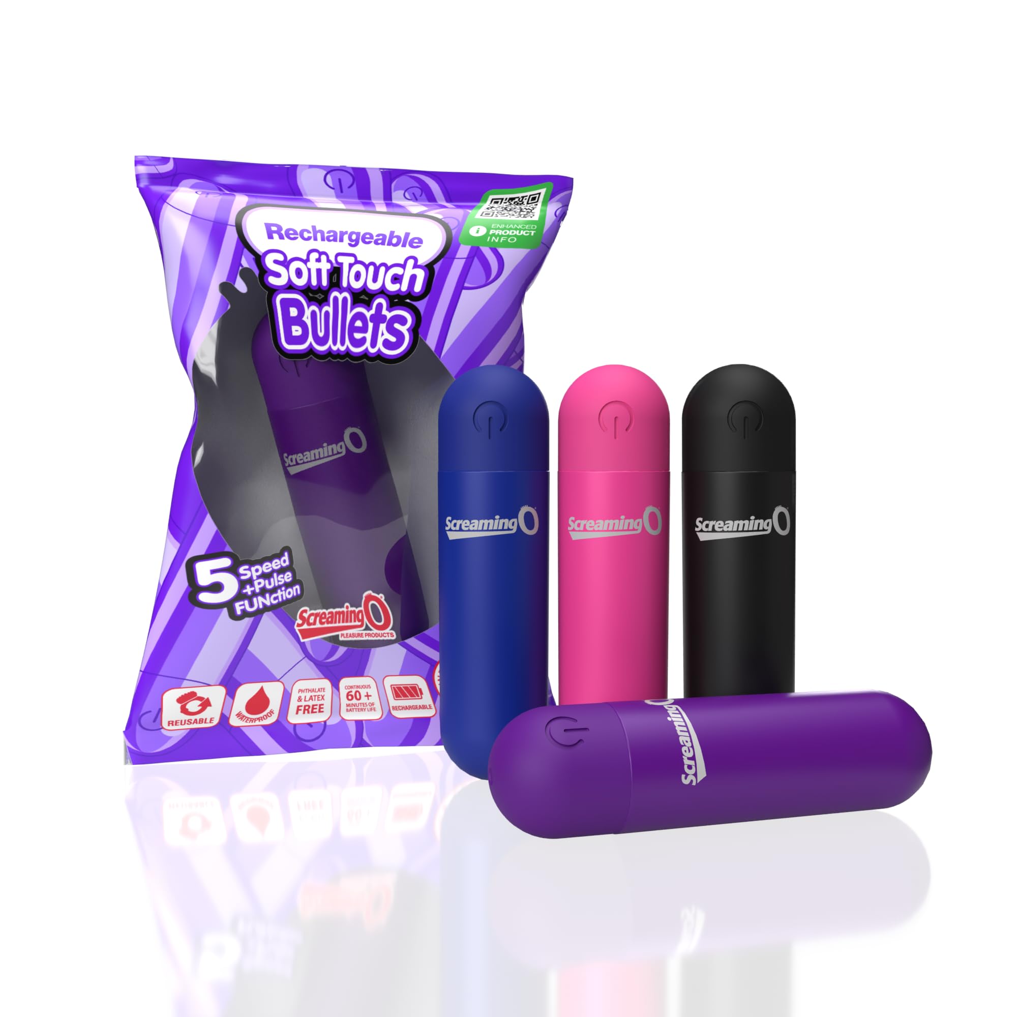 Amazon.com: Screaming O Soft Touch Rechargeable Bullets - Waterproof Mini Bullet  Vibrator - Vibrator Bullet Sex Toy - Discreet Women Toy - Personal  Stimulator - Black : Everything Else