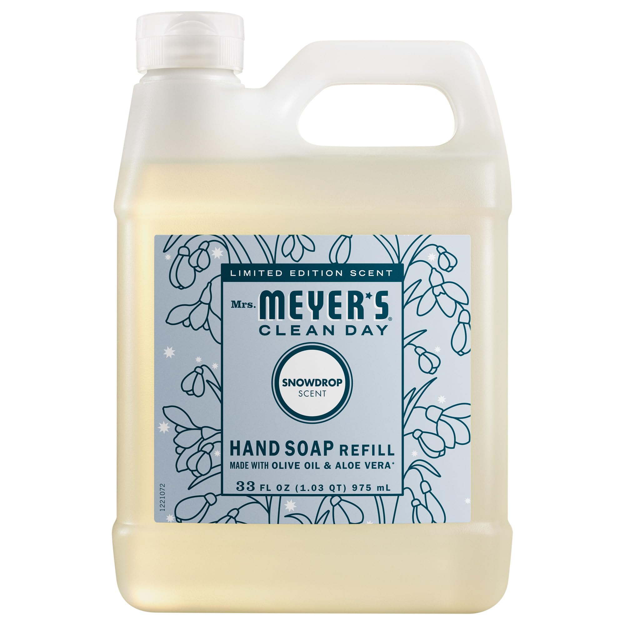 MRS. MEYER'S CLEAN DAY Hand Soap Refill, Snowdrop Scent, 33 Fl Oz Bottle
