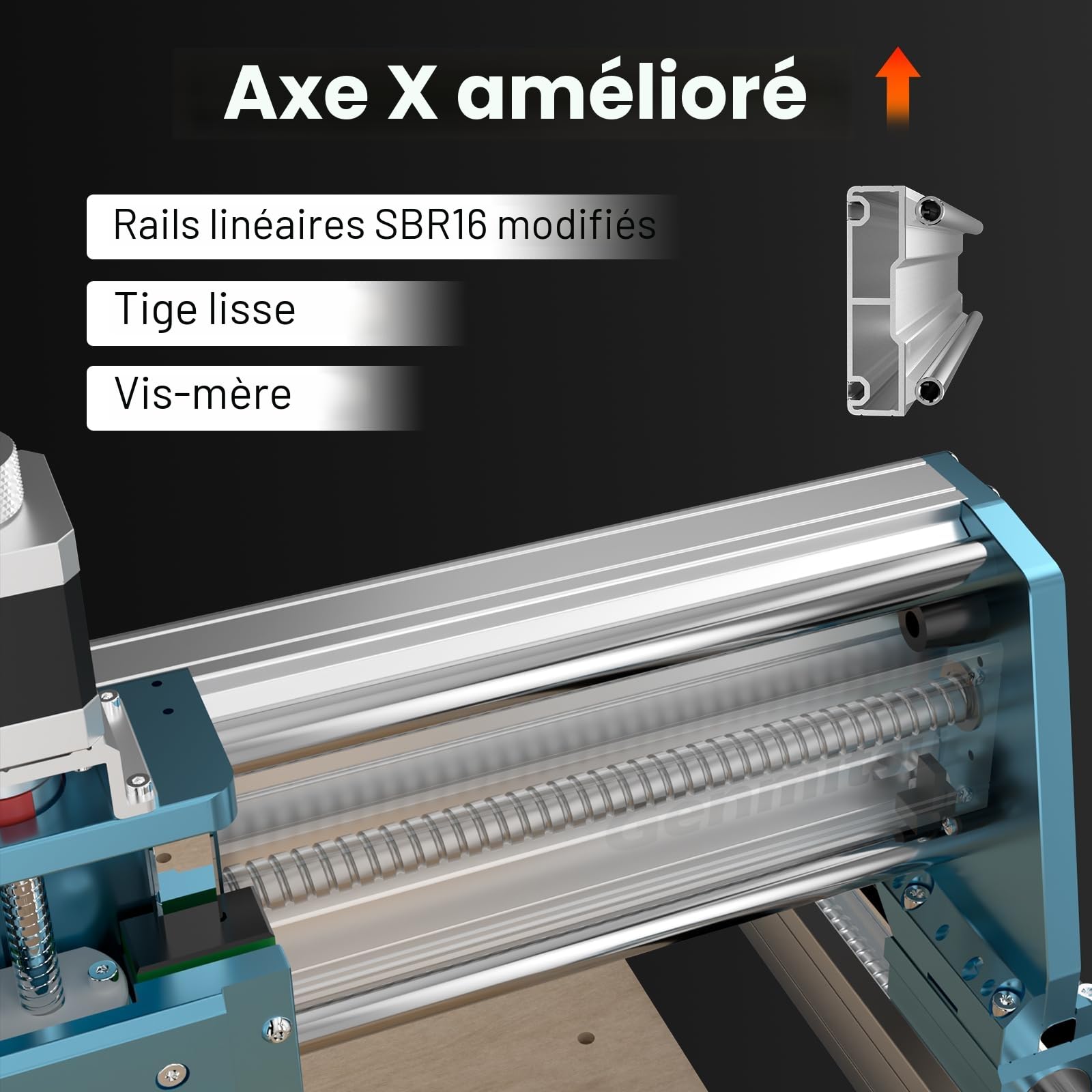 Genmitsu Fraiseuse CNC 4040-PRO MAX pour fraisage du bois, du métal et de l'acrylique, contrôle GRBL, machine à graver 3 axes avec toupie de 710 W et entraînement sur rail linéaire