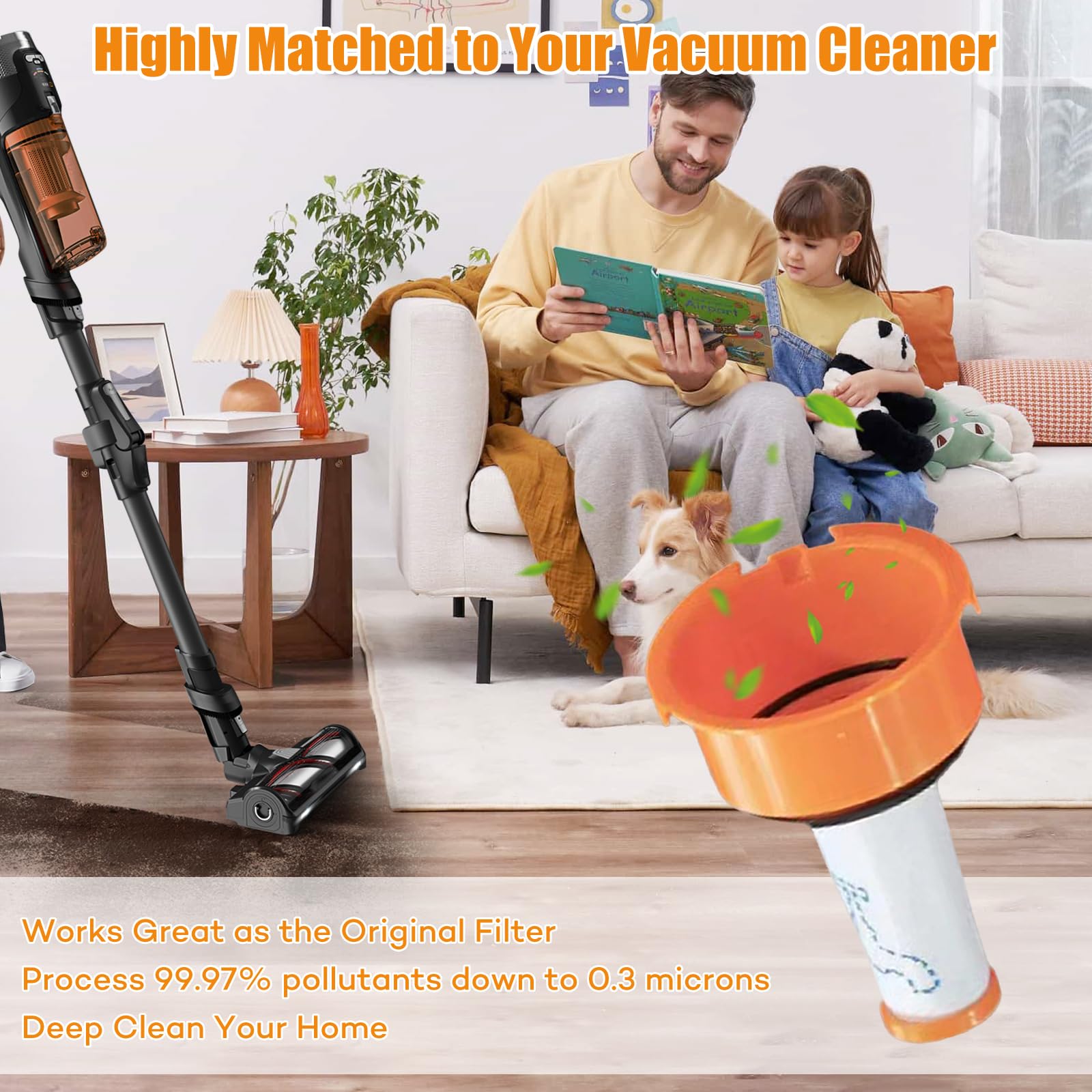 ZR009020 Filtri di Ricambio per Rowenta X-Pert 5.80/ X-Force 8.80 Kit Accessori Aspirapolvere Cordless 2 Filtri Anteriori 2 Filtri Posteriori 1 Spazzola Pulizia