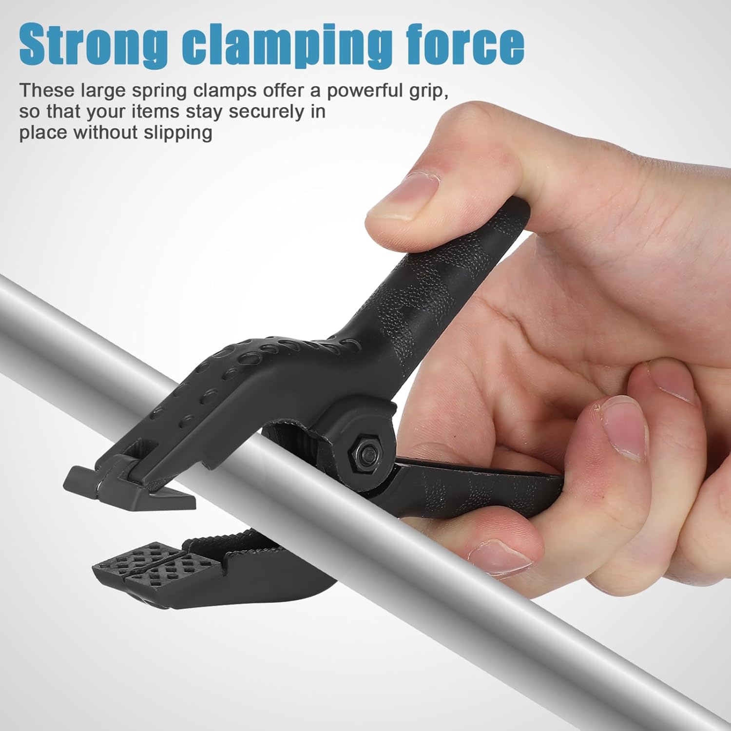 Cabilock 24pcs Heavy Duty 4-inch Plastic Spring Clamps Large Black Clips for Pool Cover, Photo Backdrop, Fabric, and Craft Use