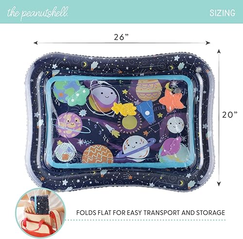 Miniatura 6 de The Peanutshell Tapete de juego de agua para bebés, niñas o niños, juguete sensorial de desarrollo de alto contraste, juegos de juguetes de suelo