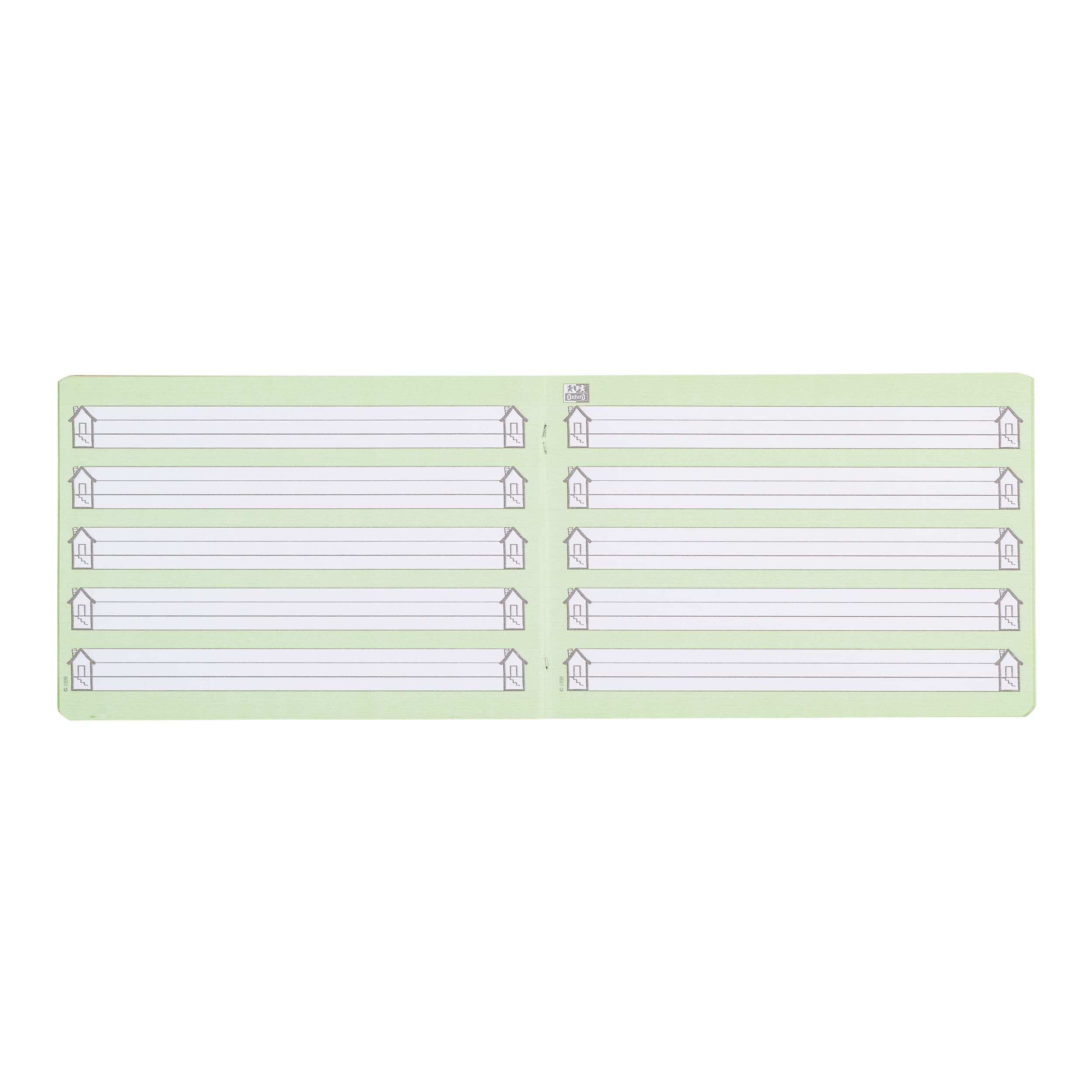 Oxford 100050100 Schreibheft, Lineatur 0 (1 Klasse), 16 Blatt, Grün, 10 Stück, A5 (Packung mit 2)