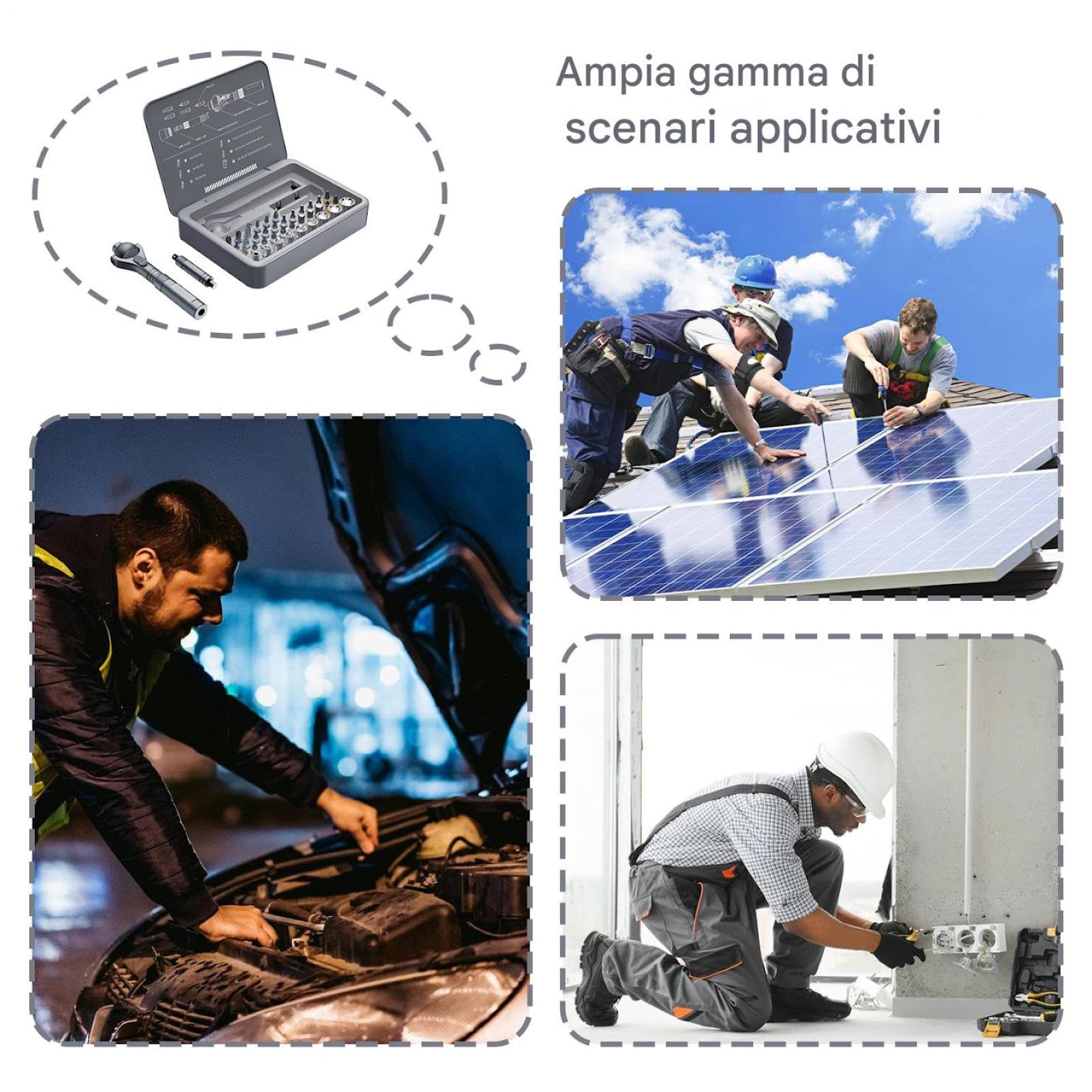 Set Di Cacciaviti Magnetici Di Precisione Ergonomico Multifunzione