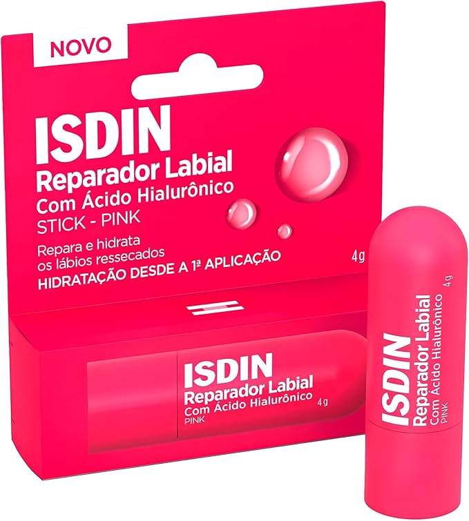 Isdin Reparador Labial Stick Pink com Ácido Hialur...