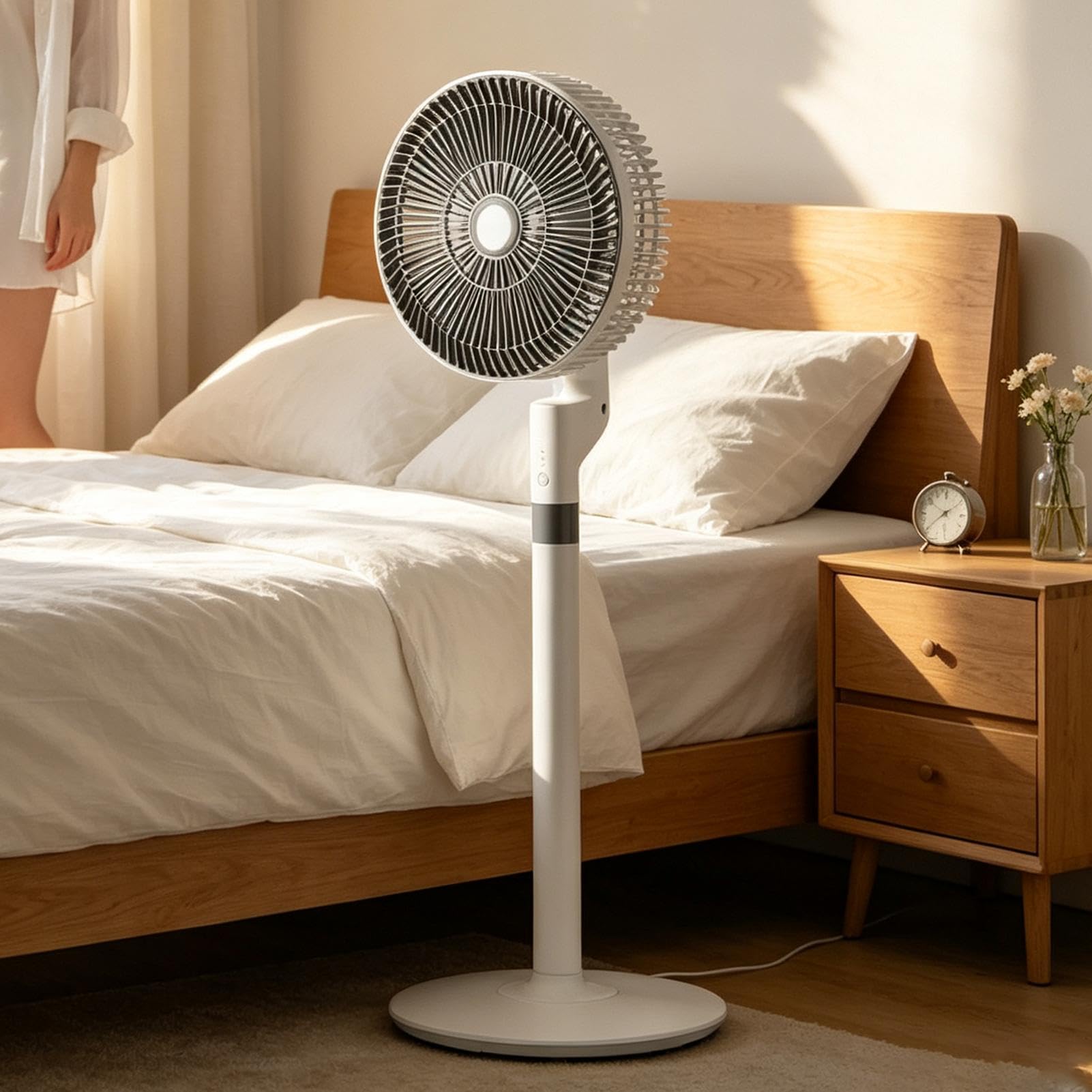 Ventilatore A Piantana Torre Ventilante Potente A 3 Velocità Con Presa USB | Per ambienti interni Per Patio, Negozio, Dormitorio, Bagno, Camera, Casa, Garage, Ufficio