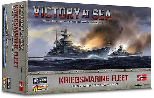 Warlord Victory at Sea - Flota alemana Kriegsmarine para victoria en el mar, acorazado de mesa de la Segunda Guerra Mundial, kit de plástico modelo