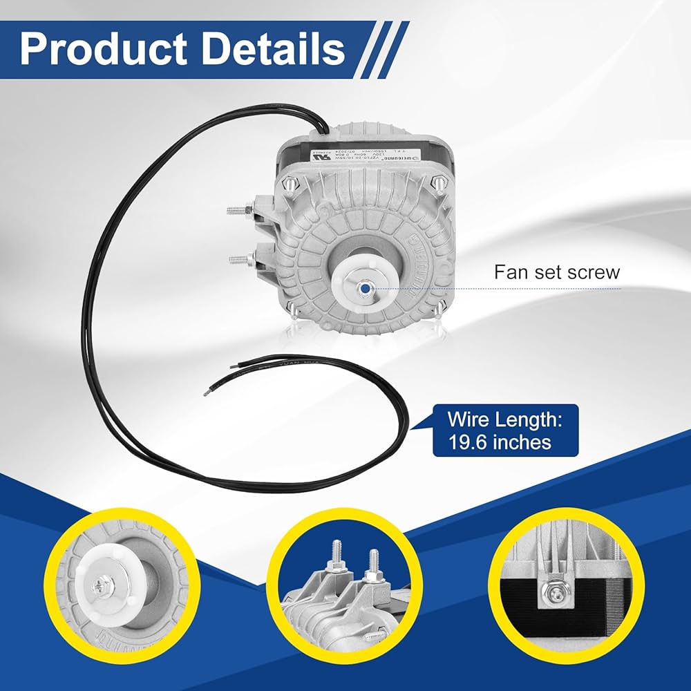 2024 New YZF10-20 Fan Motor AC 120V 10/55W 0.8A 60Hz 1550rpm