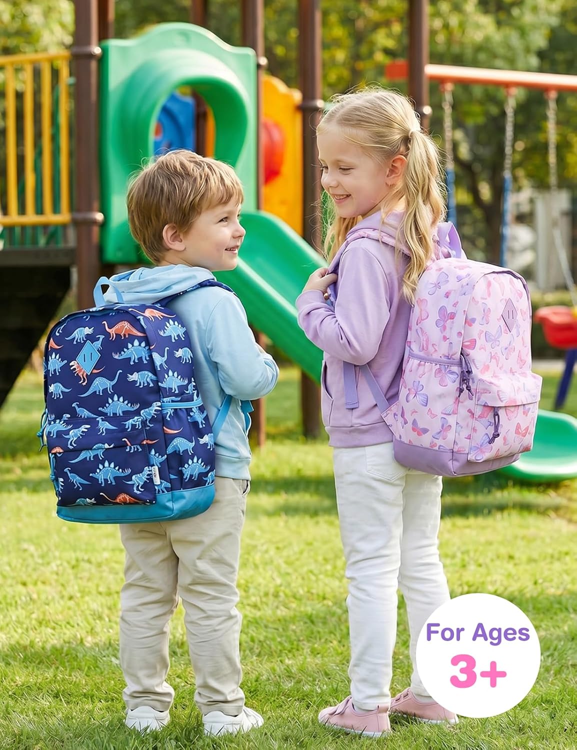 VASCHY Toddler Backpacks Kids, Lightweight Water Resistant Preschool Backpack for Children Boys and Girls w Chest Strap