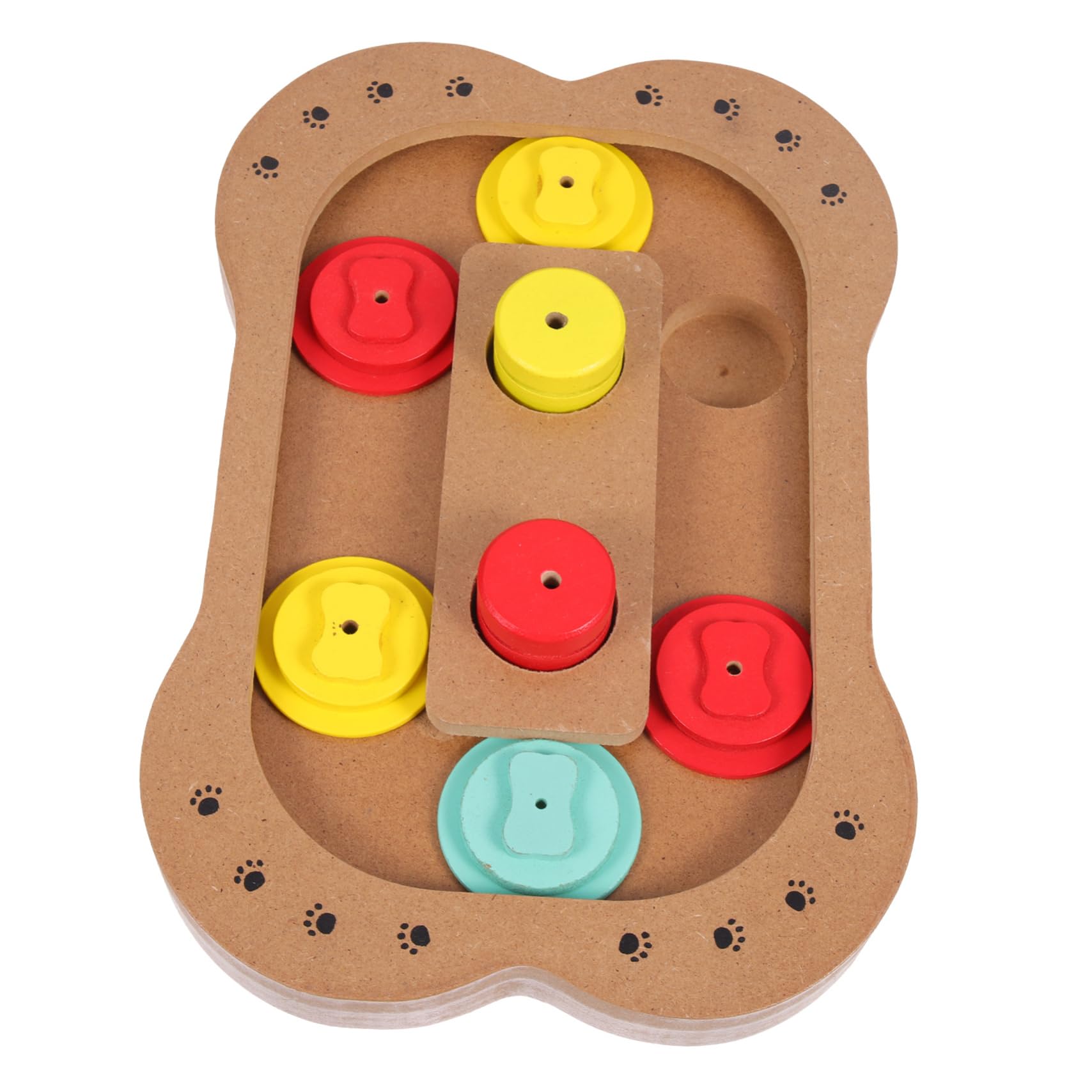 Toyvian Hundespielzeug Holz Knochenform Langsame Fütterung Intelligenzspielzeug Welpen Fressautomat