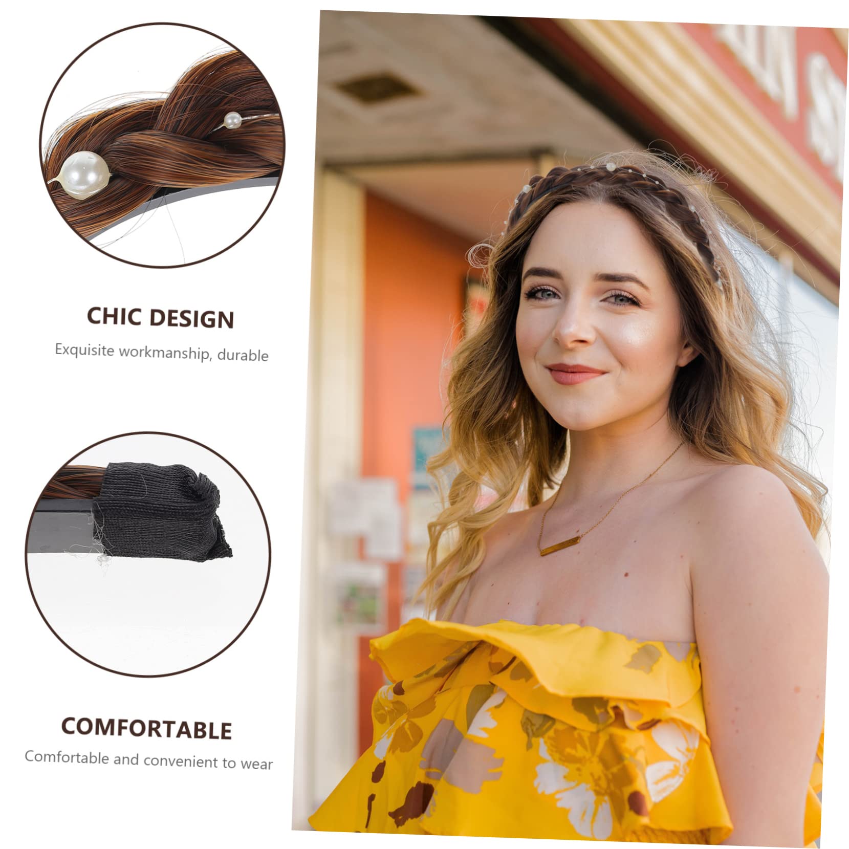 Baluue 5stücke Haardesign Haarband Für Damen Rutschfestes Dekoratives Haaraccessoire Einem Einfachen Stil Für Festivals Partys Und Alltag Mit Zopf-design