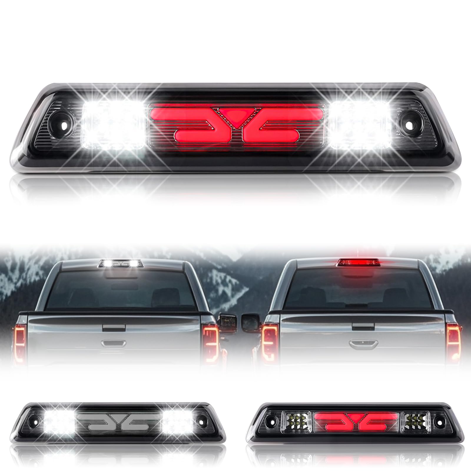 LED 3rd Brake Light & Cargo Lamp For 2009-2014 Ford F-150 – Smoke Lens, Black Housing