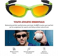 Vista 47 de X LOOP Youth Sports Polarized Sunglasses for Boys Kids Teens Age 8-16 Baseball Wrap Around UV400 Glasses