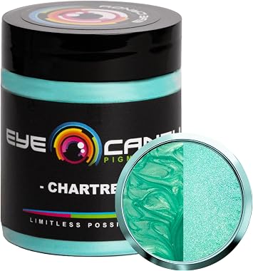Mica Powder Pigment Chartreuse 25g Multipurpose DIY Arts and Crafts Additive | Woodworking, Natural Bath Bombs, Resin, Paint, Epoxy, Soap, Nail Polish, Lip Balm Chartreuse, 25G