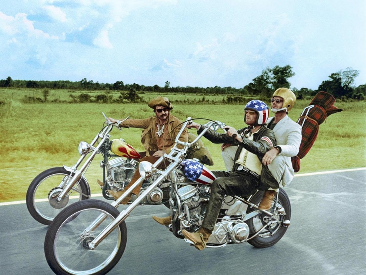 ART.COM Wall Photo Easy Rider by DennisHopper with Dennis Hopper, Peter Fonda and Jack Nickolson, 1969 (motos Harley D, 16