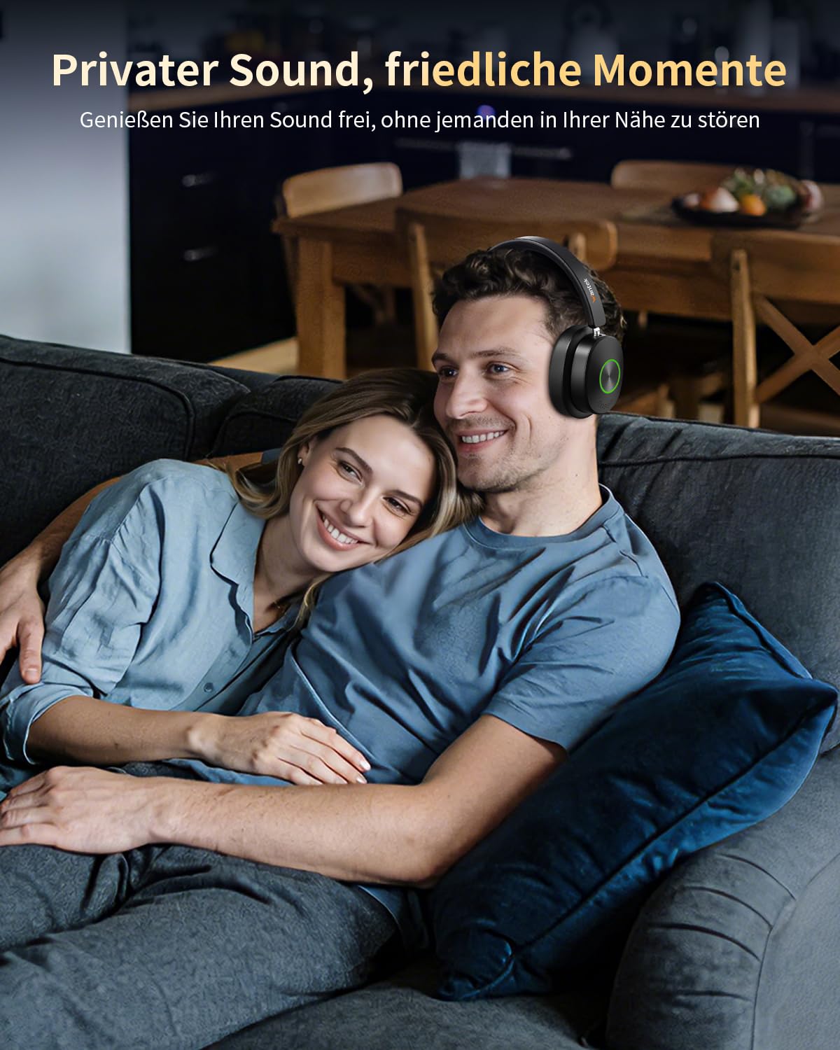 Wantek Funkkopfhörer für Fernseher, Kabellose TV-Kopfhörer für Senioren mit Sender-Ladestation, Ohne Audio-Verzögerung, Bluetooth 5.4, Over-Ear Kopfhörer mit 3 Audiomodi