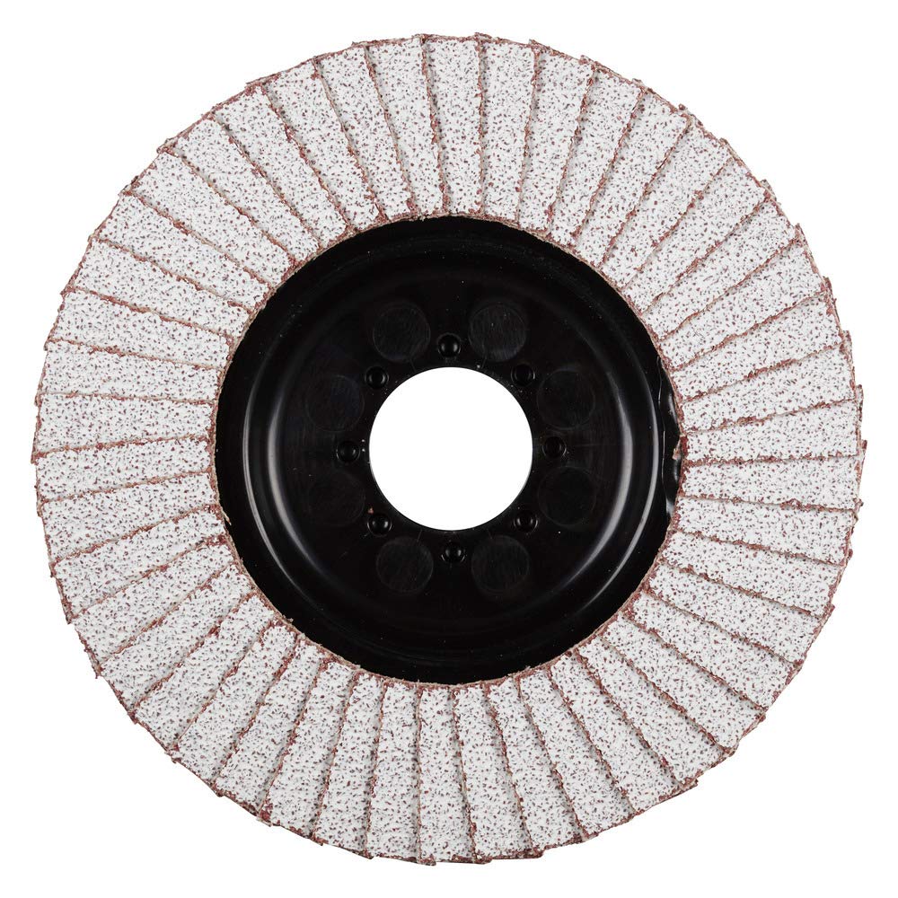 RHODIUS LGA ALU Lot de 10 disques à lamelles Ø 125 K60 pour aluminium, métaux non ferreux, bois