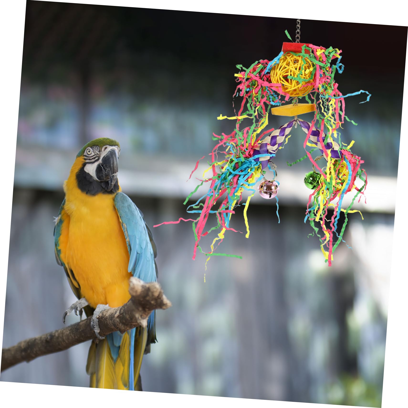 BESPORTBLE 2ensembles Jouets Suspendus à Mâcher pour Oiseaux Jouets Tube Tressé pour Perroquets Et Perruches Accessoires Ludiques pour Cages Oiseaux