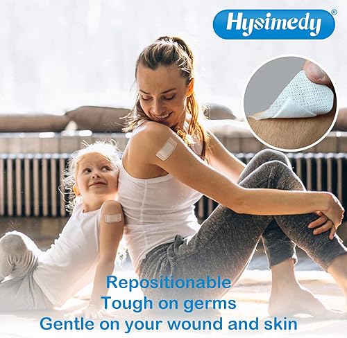 Miniatura 5 de Hysimedy Silicone Adhesive Bandages for Sensitive Thin Skin - 1.63"x4"(40 Counts) - Latex Free Non Allergenic Pain Free Removal One Size Large Size