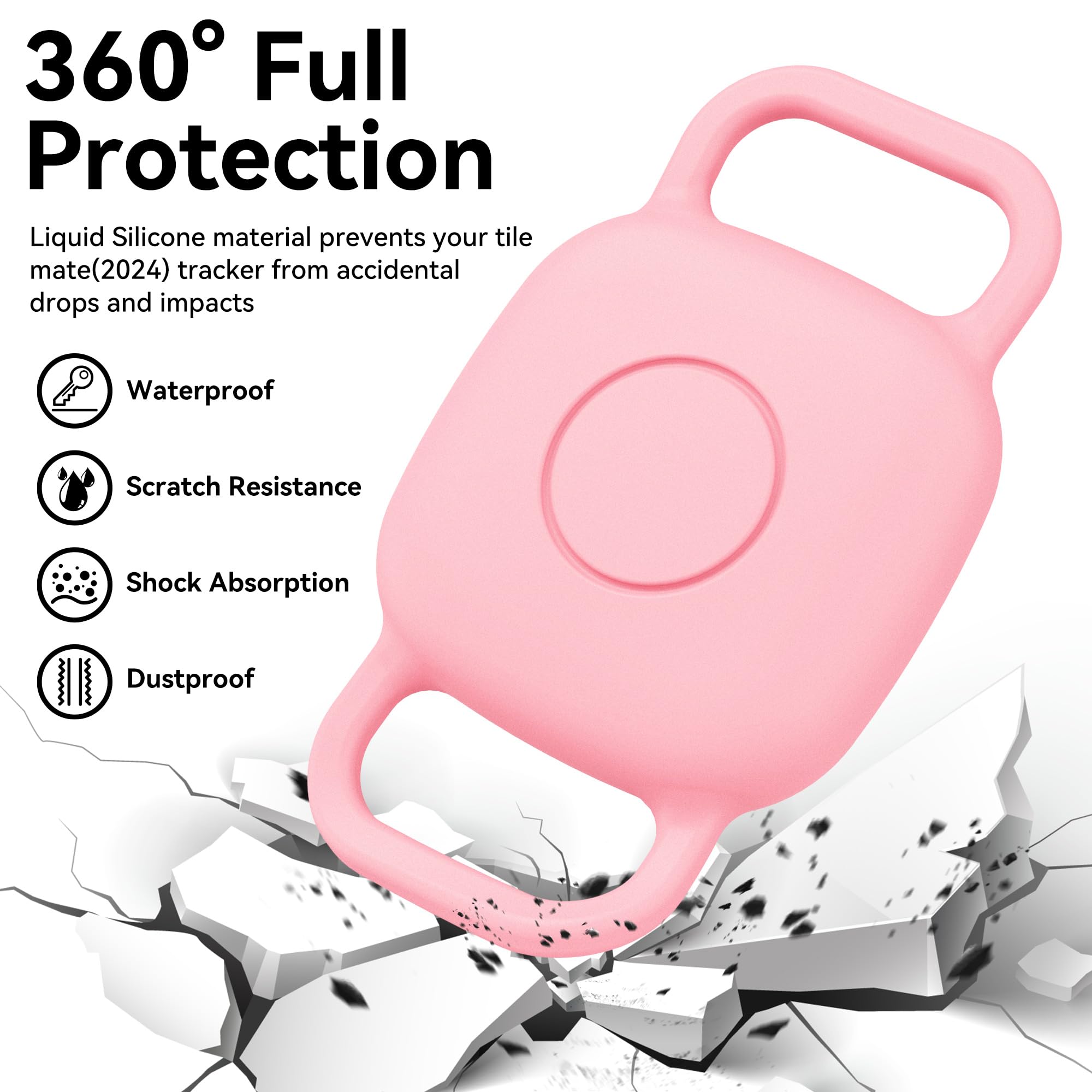 DDJ Dog Collar Case for Tile Life360 Mate 2024/2022 Bluetooth Tracker - Image 4