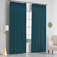 Vista 106 de MAIHER Cortina plisada para oscurecer la habitación, de 108 pulgadas, triple tejido, con aislamiento térmico, ahorro de energía, cortina plisada