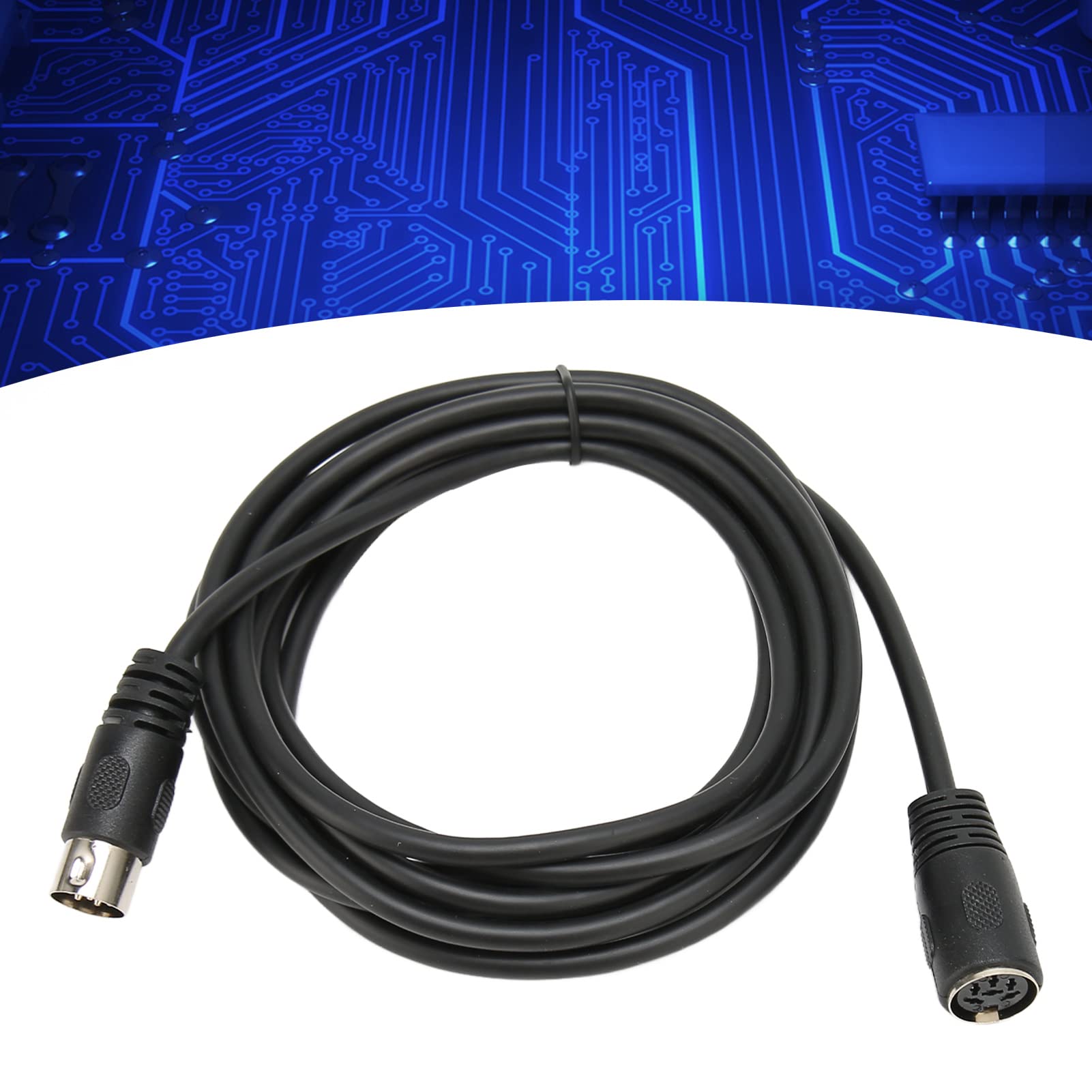 Cavo DIN Maschio-femmina a 6 Pin, Connessione Flessibile per Segnale Dati Cavo di Prolunga Portatile Professionale Plug and Play DIN a 6 Pin per Dispositivi Digitali (3 metri /