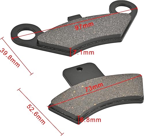 Miniatura 3 de Pastillas de freno delanteras y traseras compatibles con Polaris Sportsman 335 400 500 4X4 Scrambler 400 500 Diesel 455 Trail Blazer 400 250 Xplorer