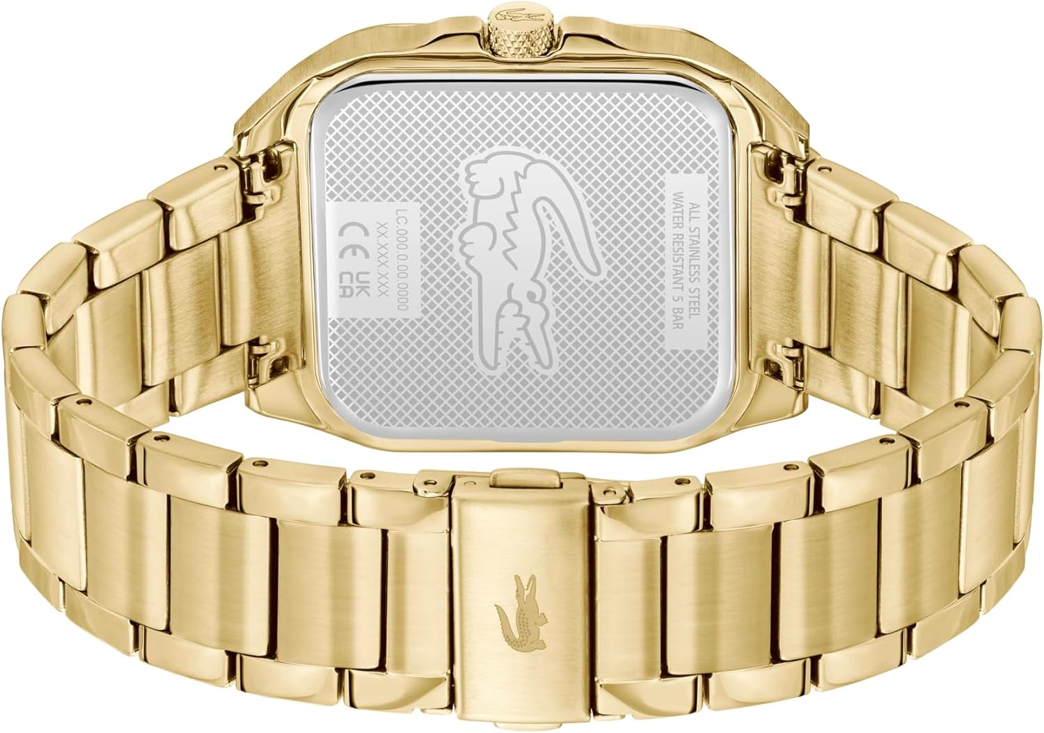 Lacoste.12.12 Up Men’s Quartz Watch – 39mm Rectangular Case – Link Bracelet – 3-Hand Analog Display with Date Function - Iconic Style - Gift for Him - Image 4