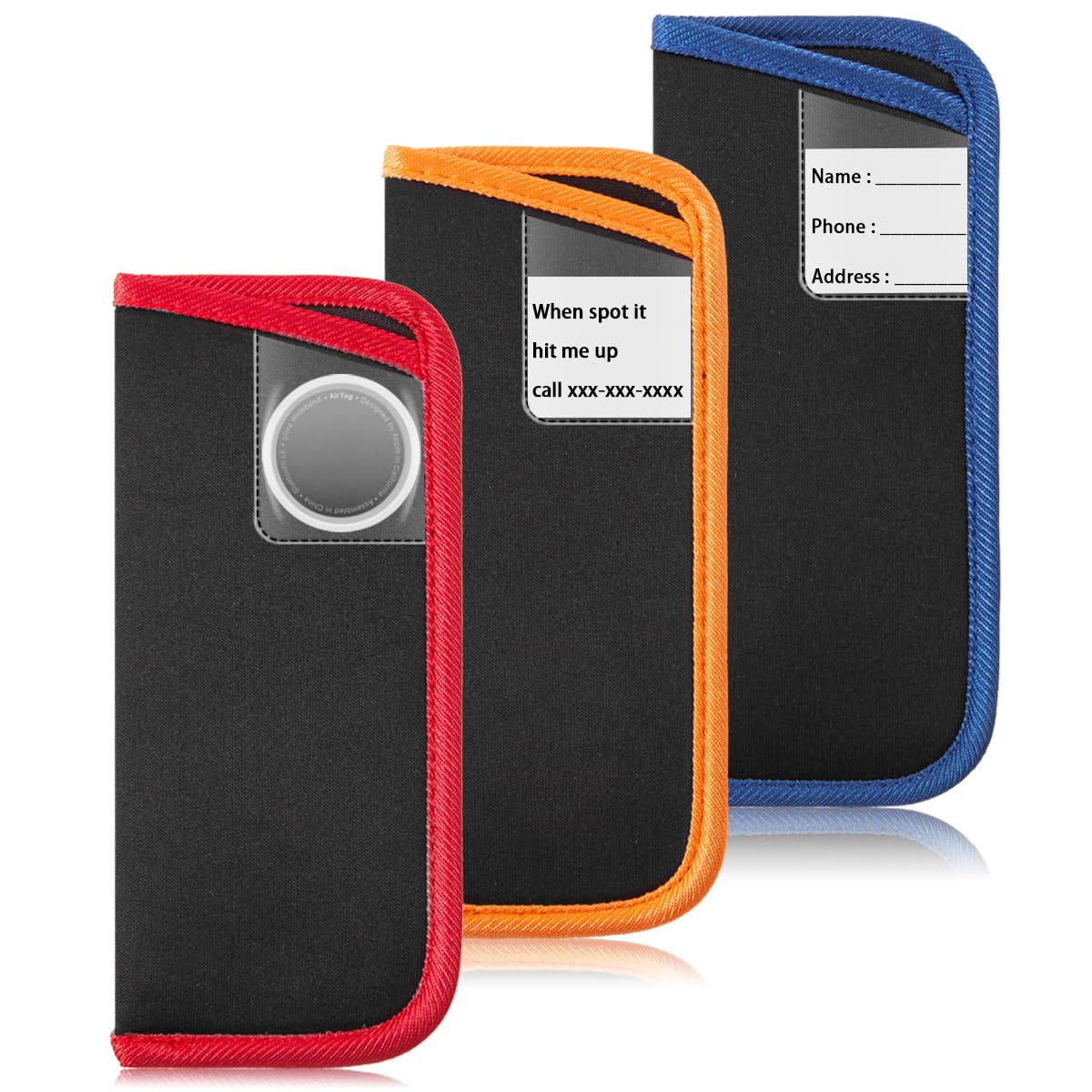 TRIUMPH VISION 3 Pack Reading Glasses Pouch - Soft Eyeglasses Bag Portable Cloth Eyewear Case