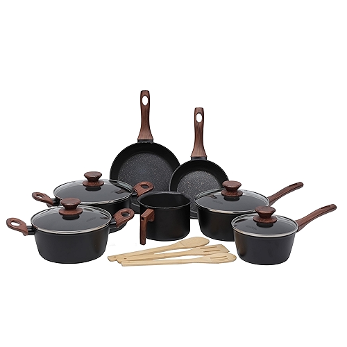 Mimo Style, Conjunto de Panelas com 10 Peças Indução Style Cook Black Bambu