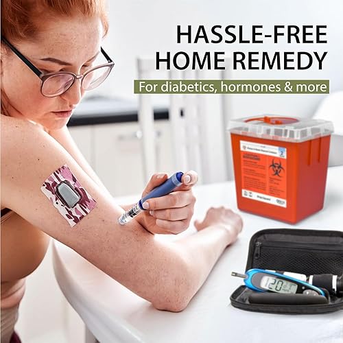 Miniatura 6 de Contenedor de objetos punzantes, Contenedores para objetos punzantes para uso doméstico, Contenedores de eliminación de agujas de 2 cuartos de