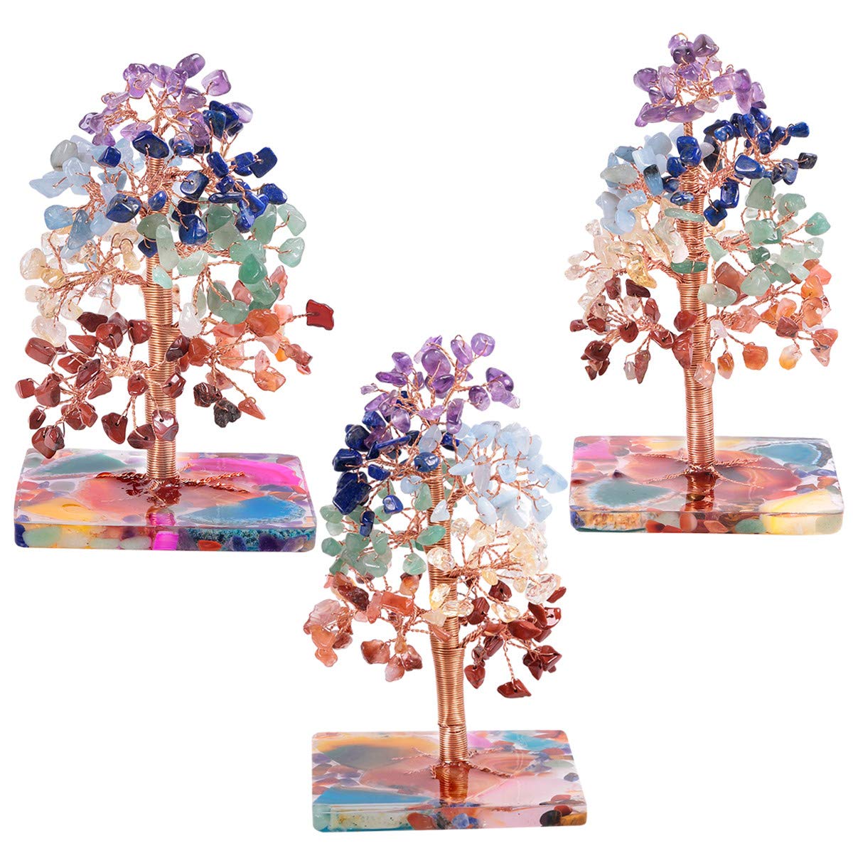 Mookaitedecor Natural 7 Chakra Crystal Tree With Agate Base - Image 3