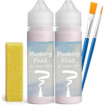 120ml Red Masking Fluid for Watercolour Painting Resistant Ink and Casting Paint Watercolour Masking Fluid Keeps Areas Colourless and Edges Sharp